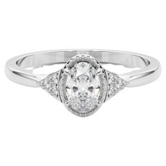GIA Certified 1.24 Carat Milgrain Oval Bezel Geometric Platinum Diamond Ring