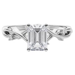 GIA 2 Karat Smaragd Reben Band Nature Inspired Diamantring