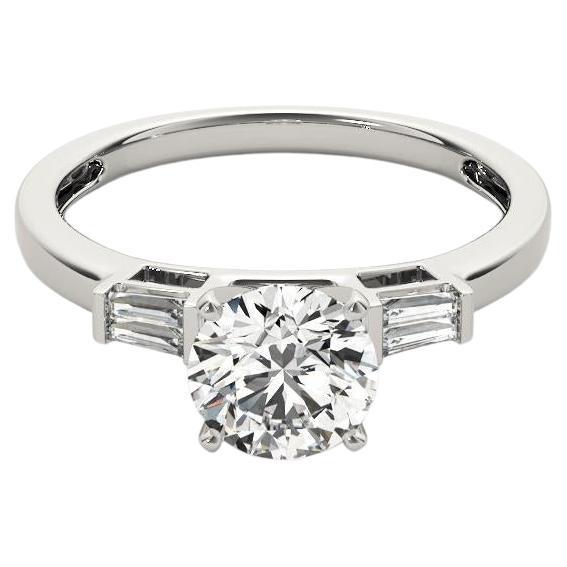 GIA 2.01ct Runder Solitär
Kanal Baguette Diamantring