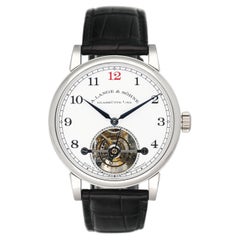 A. Lange & Sohn 1815 Tourbillon 730.079F Dial Platinum Mens Watch Box Papers