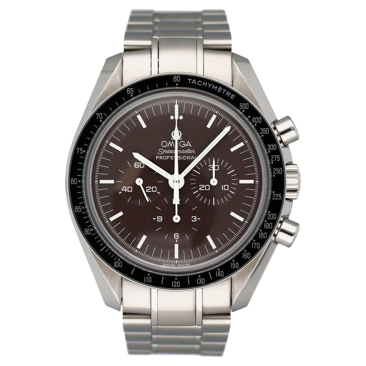 Omega Speedmaster Moonwatch 311.30.42.30.13.001 Quadrante Marrone Orologio Uomo Scatola Documenti