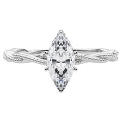 GIA zertifiziert 2,01 Karat Marquise geflochtene Band Diamantring