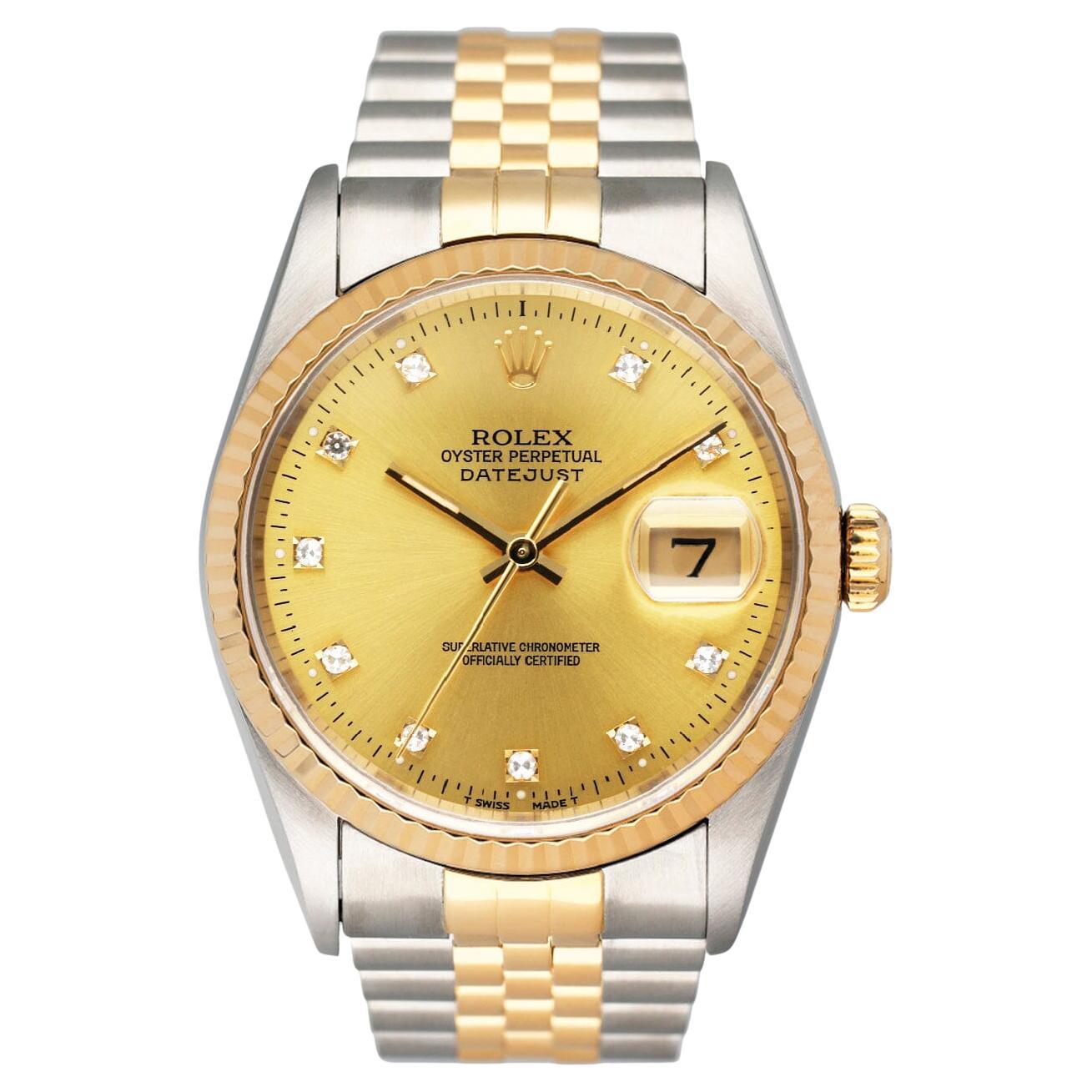 Rolex Datejust 16233 Diamant-Zifferblatt Herrenuhr