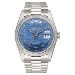 Rolex Day-Date 18206 Platinum Blue Dial Mens Watch Rolex Day-Date 18206 Platinum Blue Dial Mens Watch