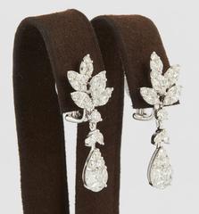 Classic Diamond Drop Gold Earrings