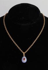 Russian Enamelled and Ruby Egg Pendant, circa 1900