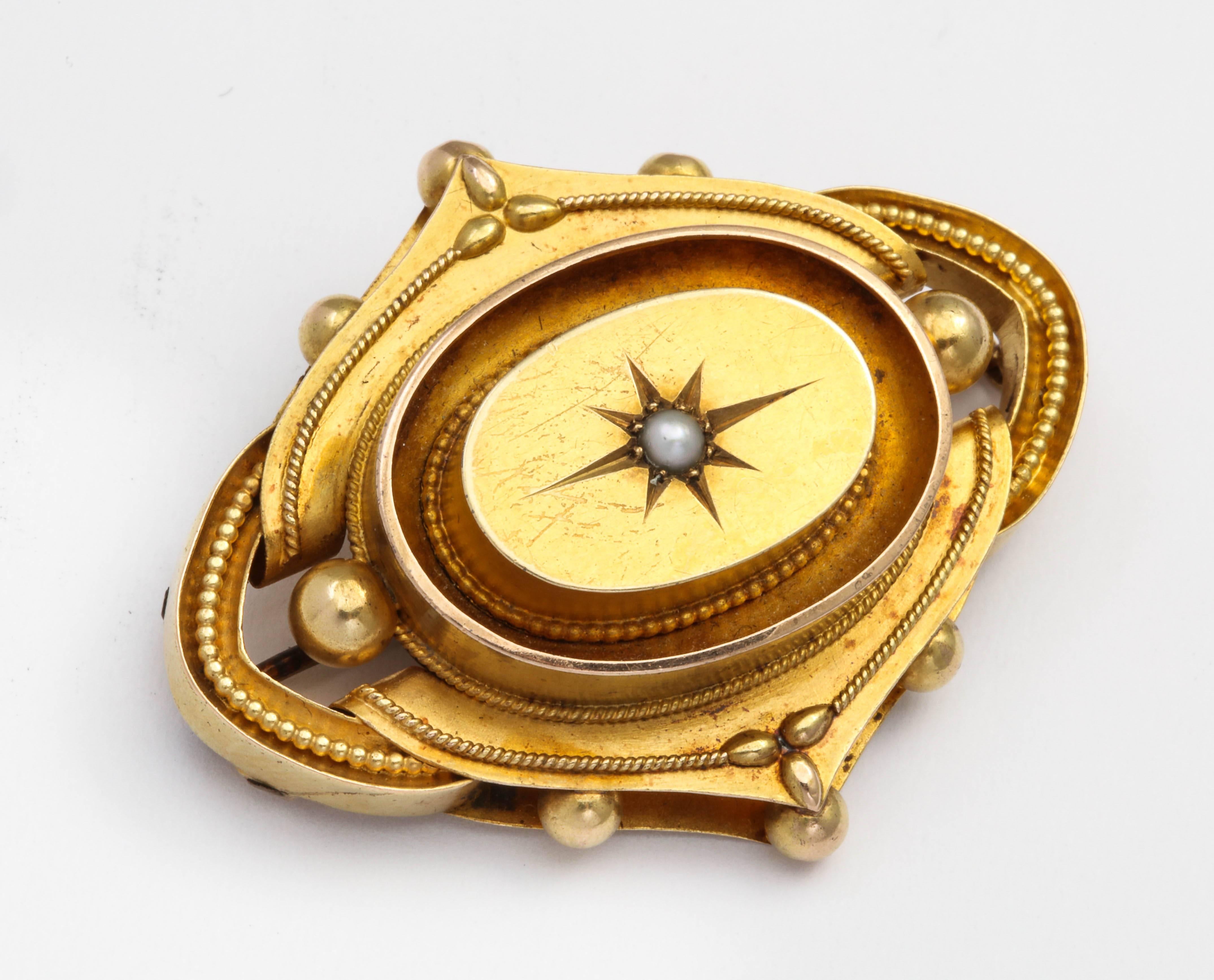 Victorian Gold Brooch, circa 1870 2