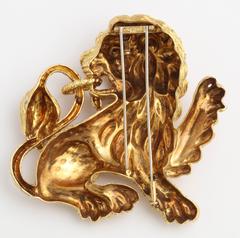 David Webb Imperial Guardian Foo Dog Pendant Brooch