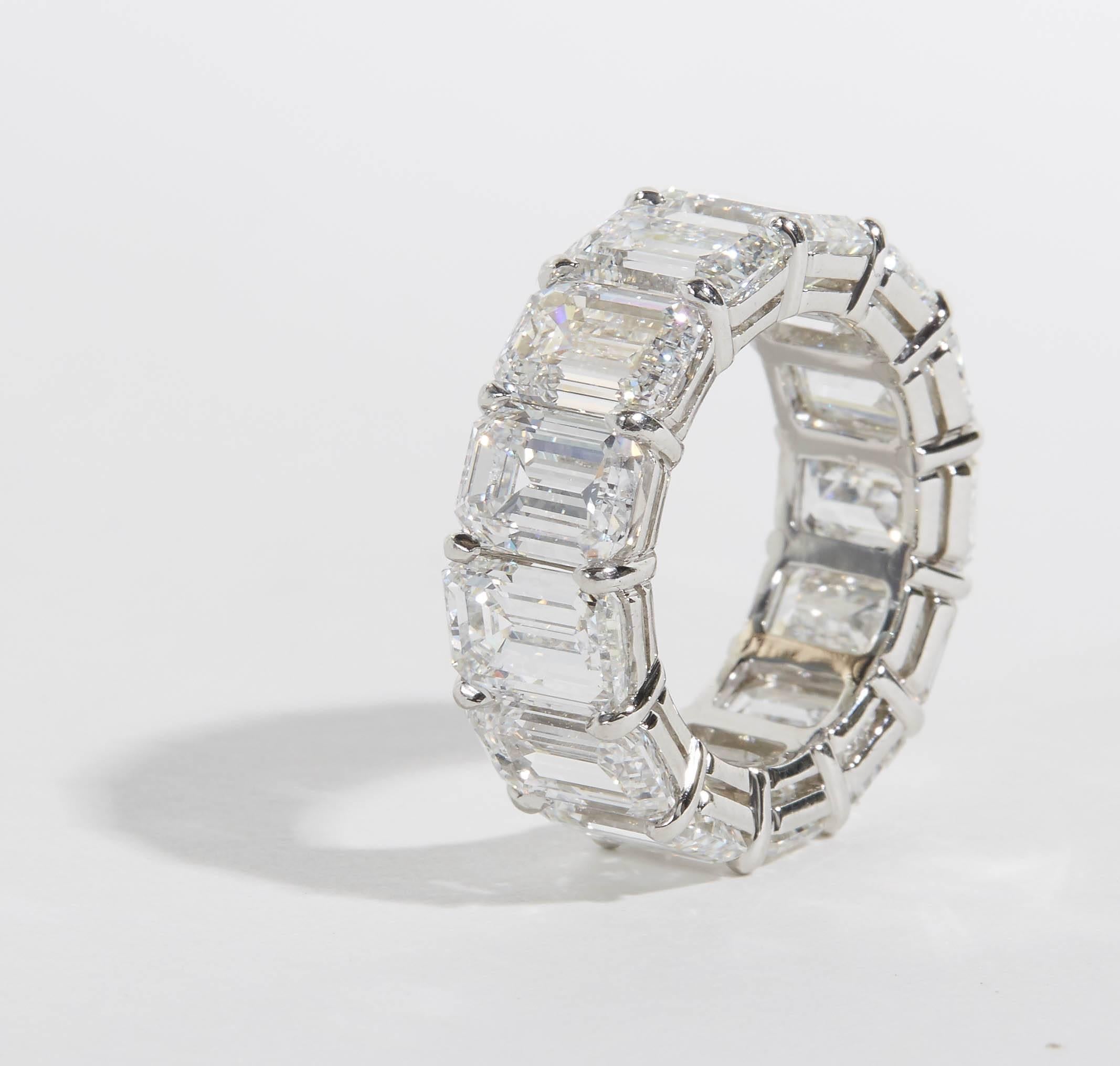 Important GIA Emerald Cut Diamond Eternity Band 1