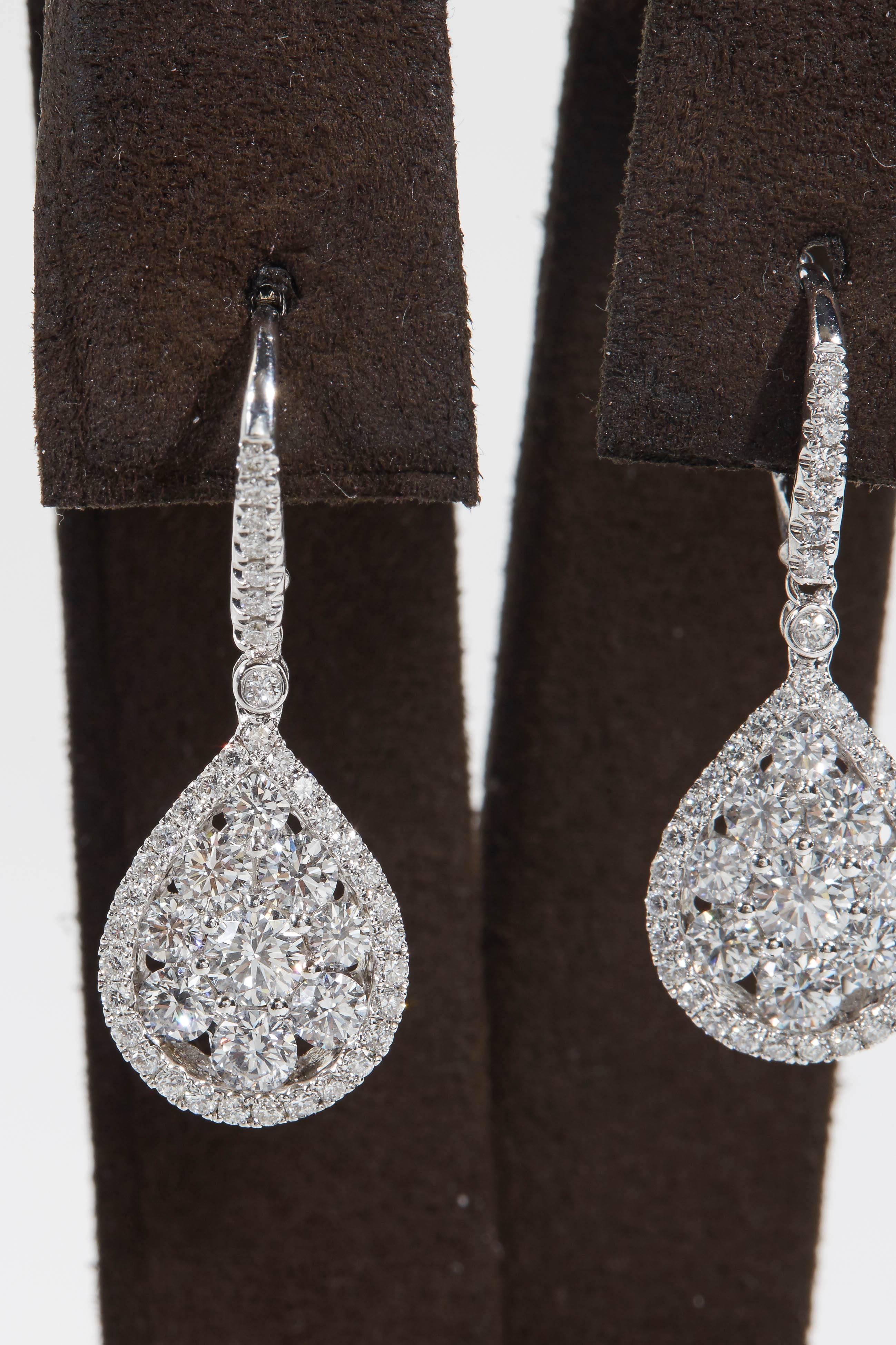 Women's Diamond Drop Dangle Earrings