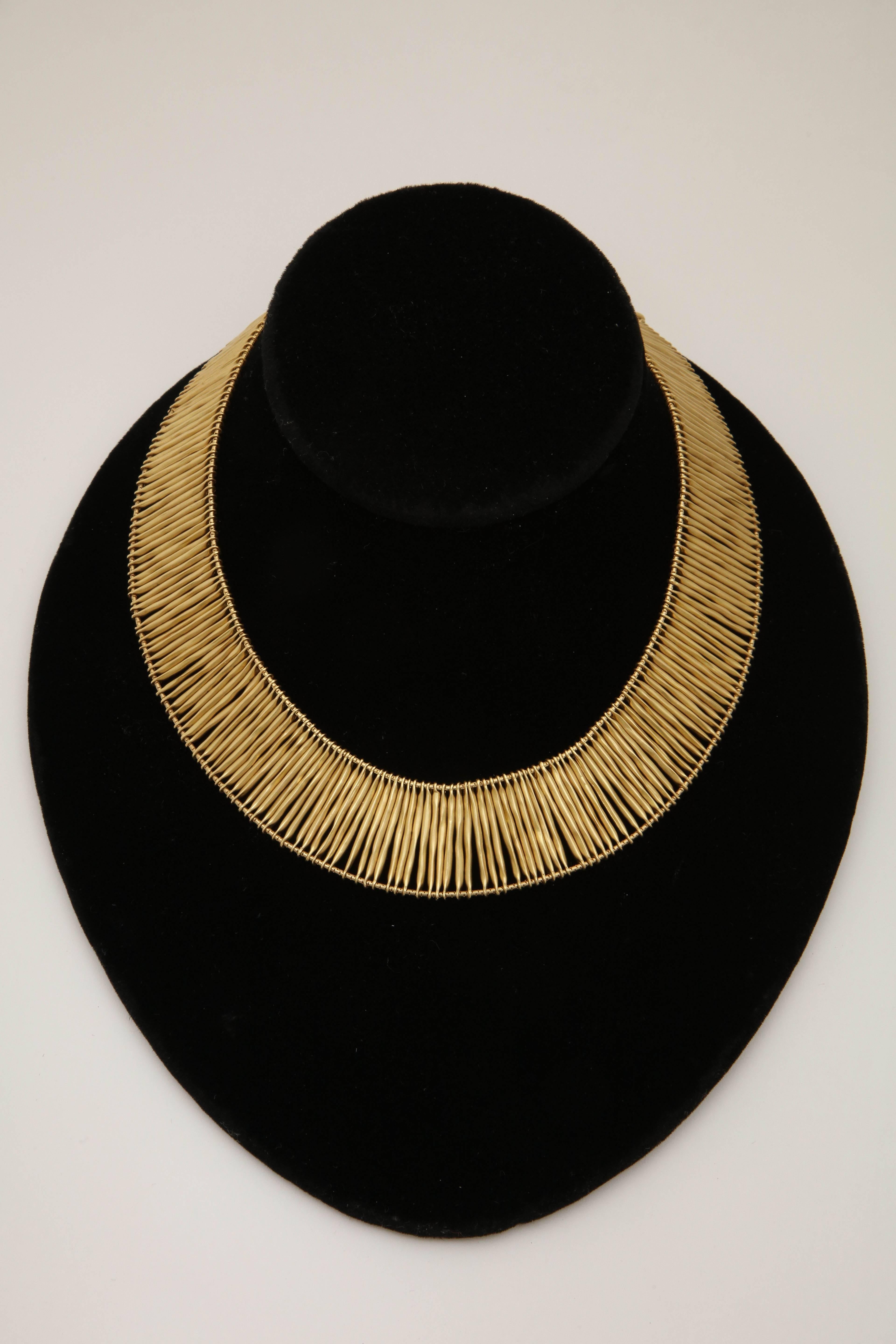 Women's 1970s H.Stern Flexible and Sliding Gold Stick Pieces Escalator Necklace