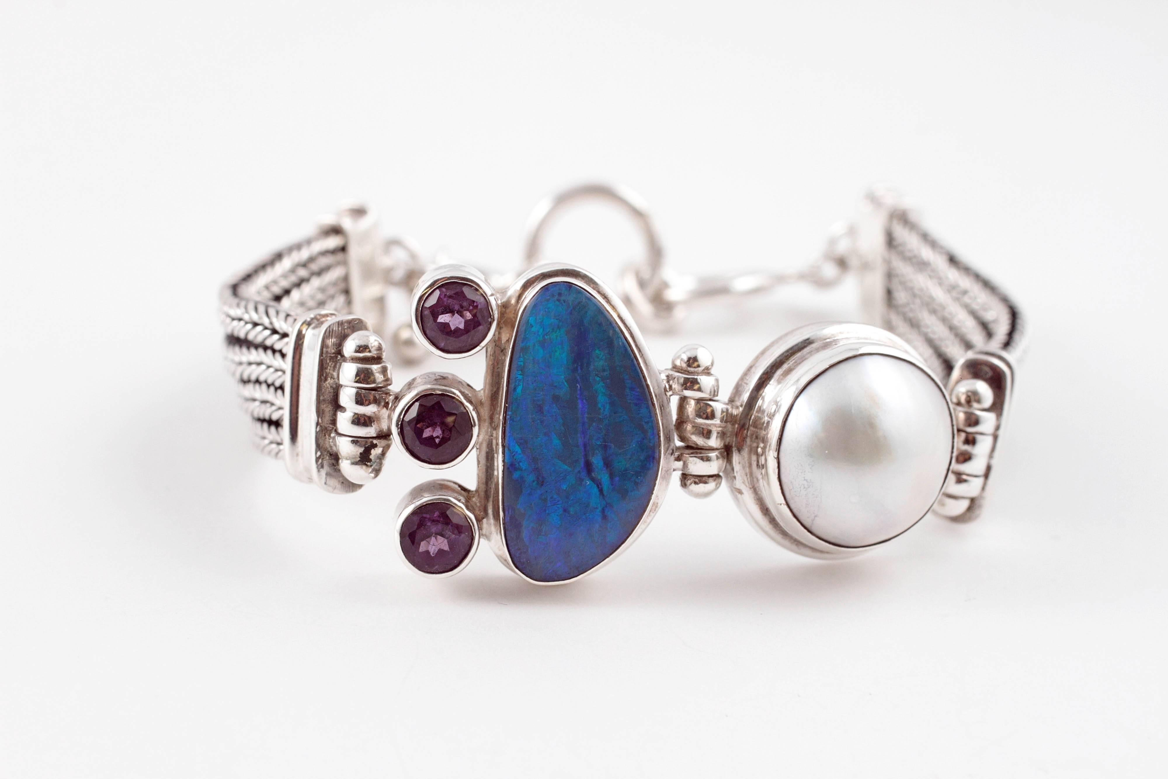 opal and amethyst bracelet