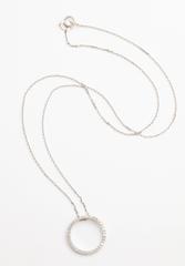 Diamond and Gold Circle of Love Pendant