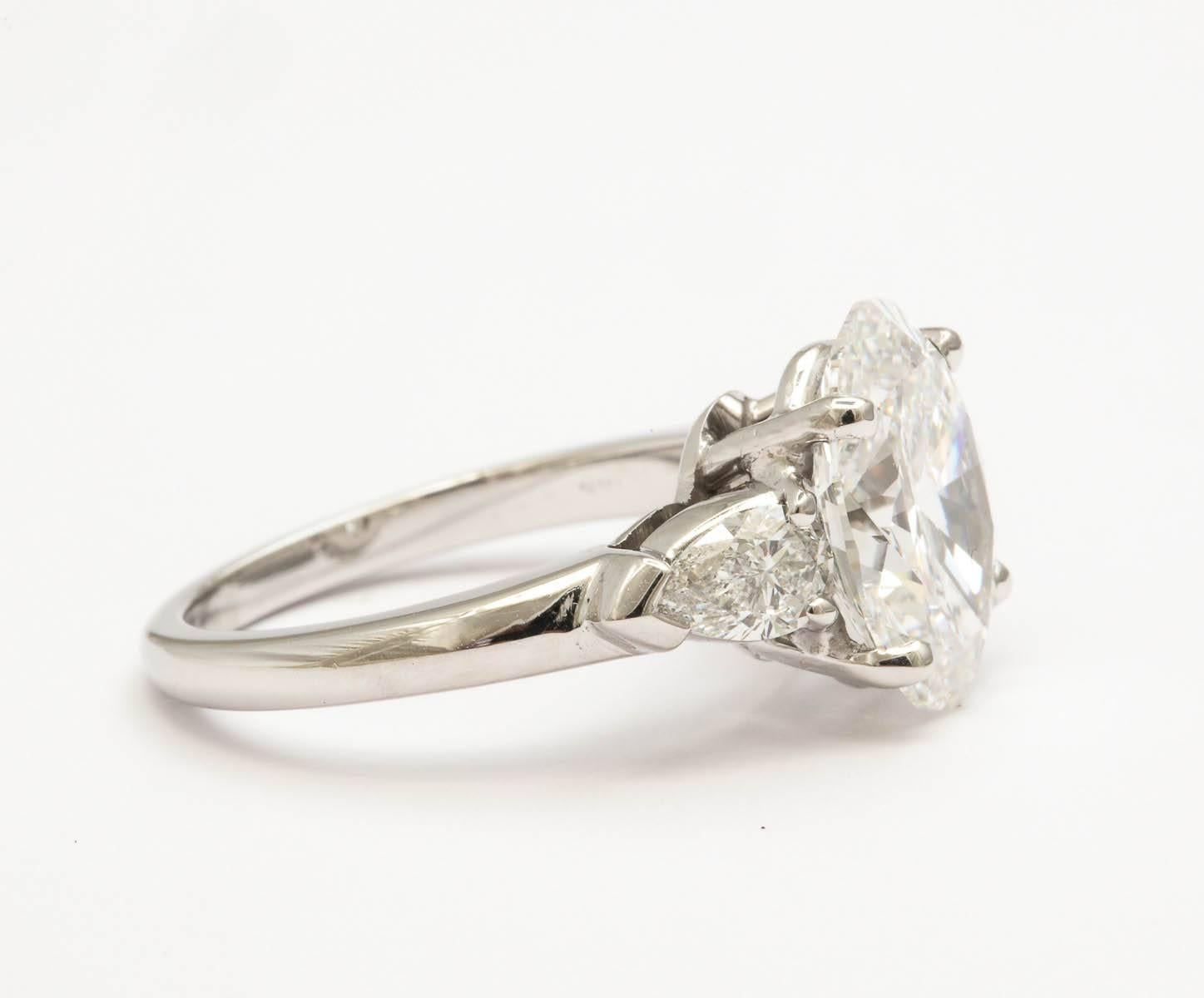 3.25 carat oval diamond ring