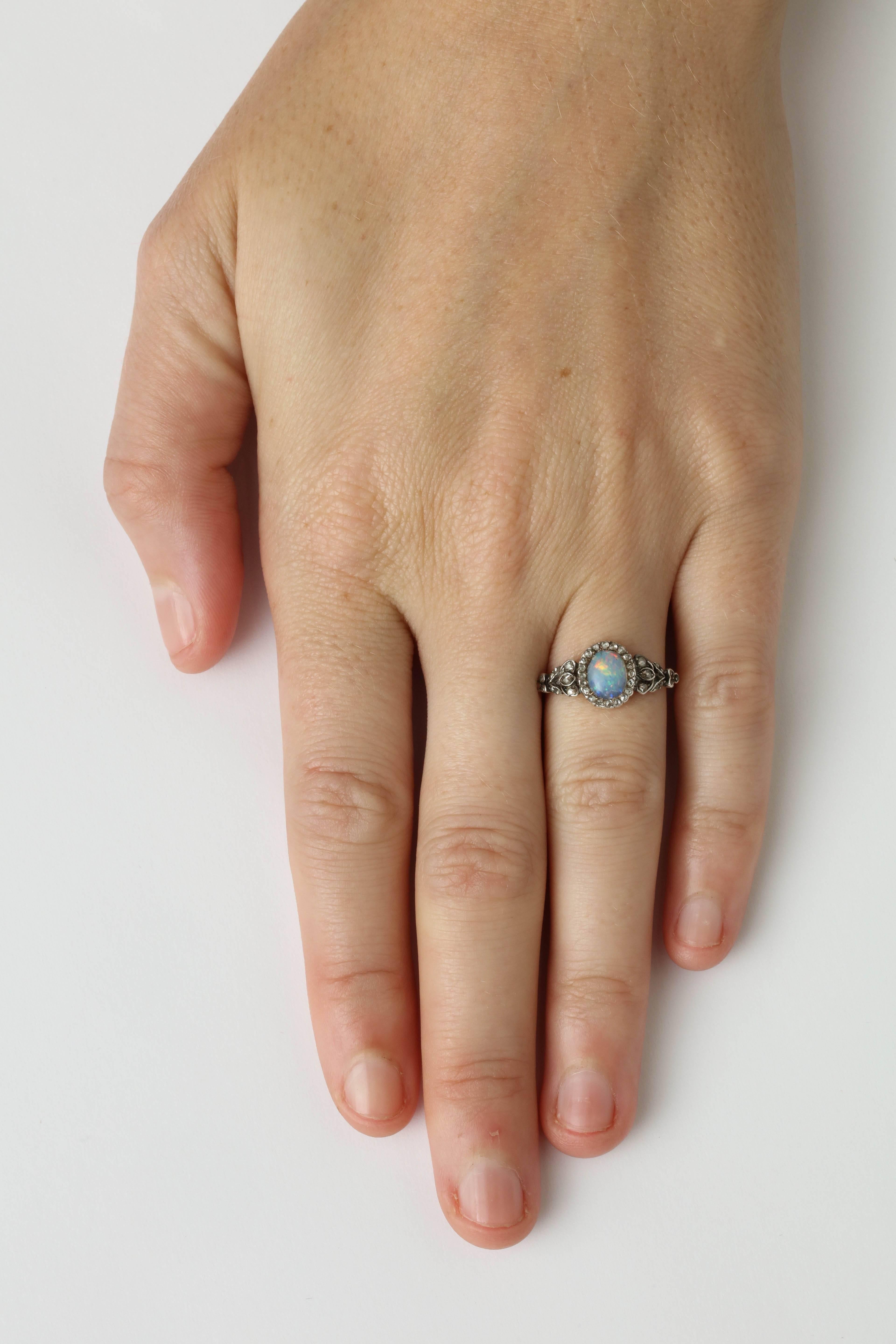 Georgian Opal and Diamond Ring 1