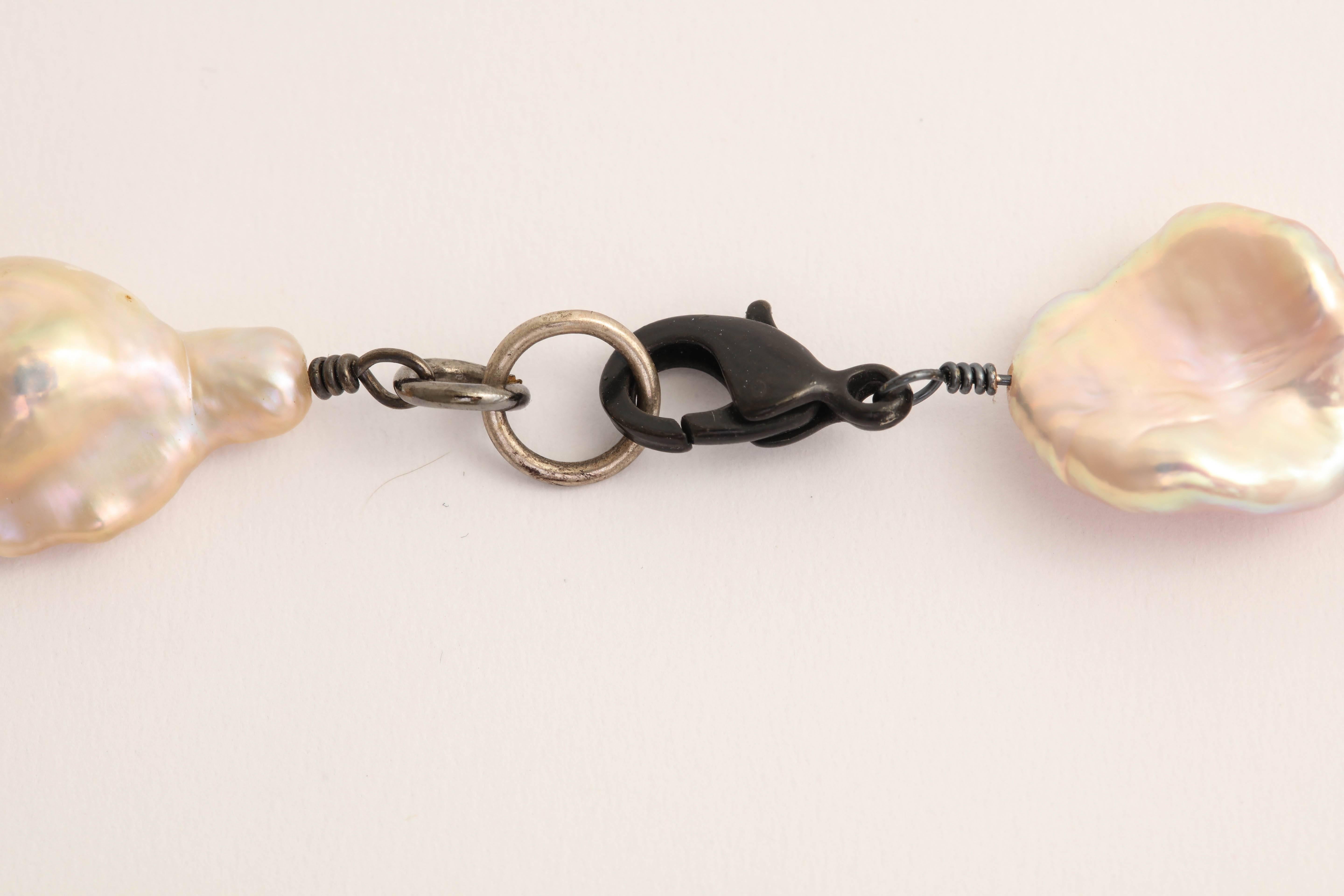 Elegantly Long Multi-Color Baroque Pearl Tassle Necklace In New Condition For Sale In TRYON, NC