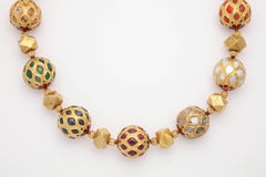 Multi Gem Nine Planet Necklace