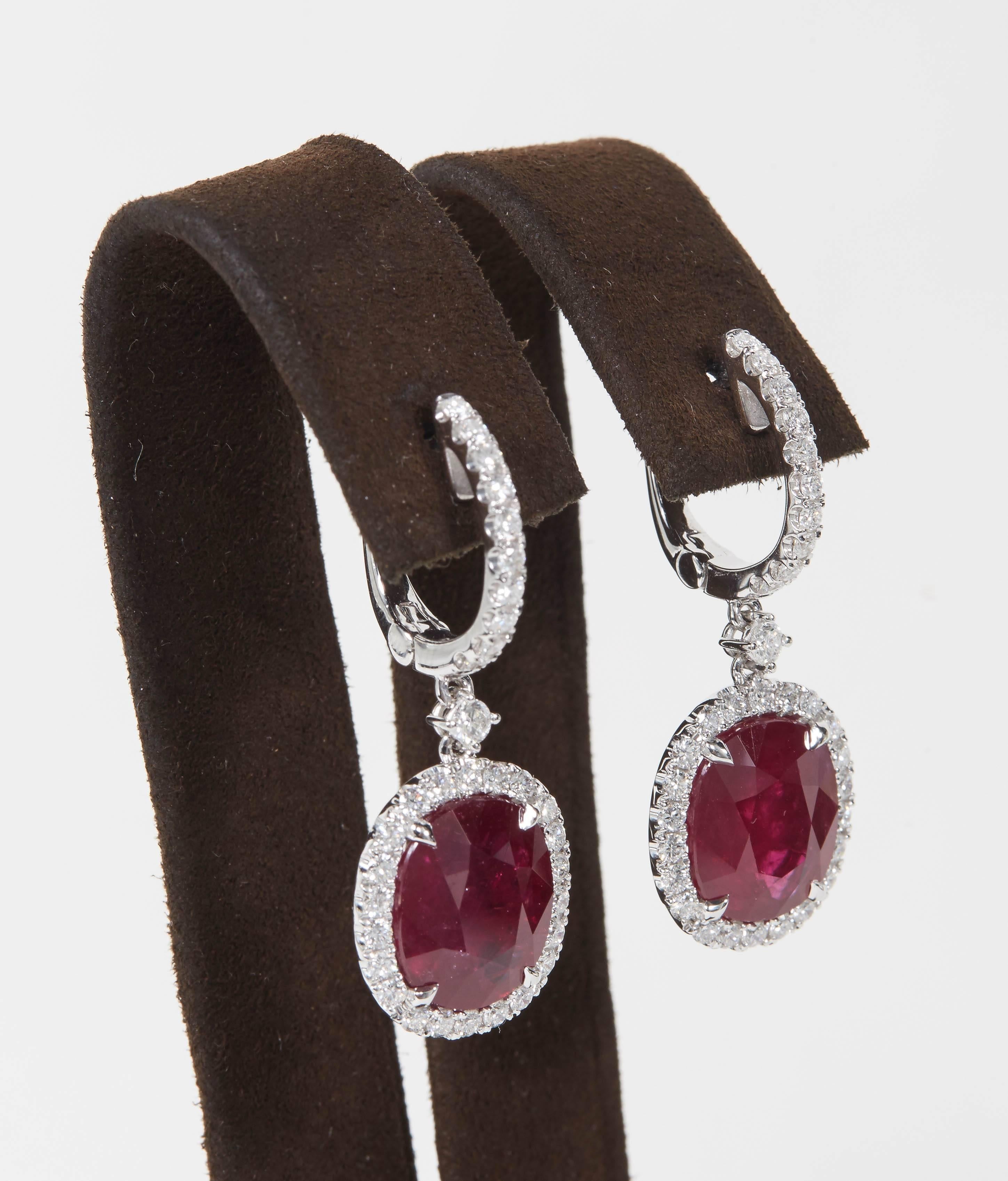 certified ruby earrings