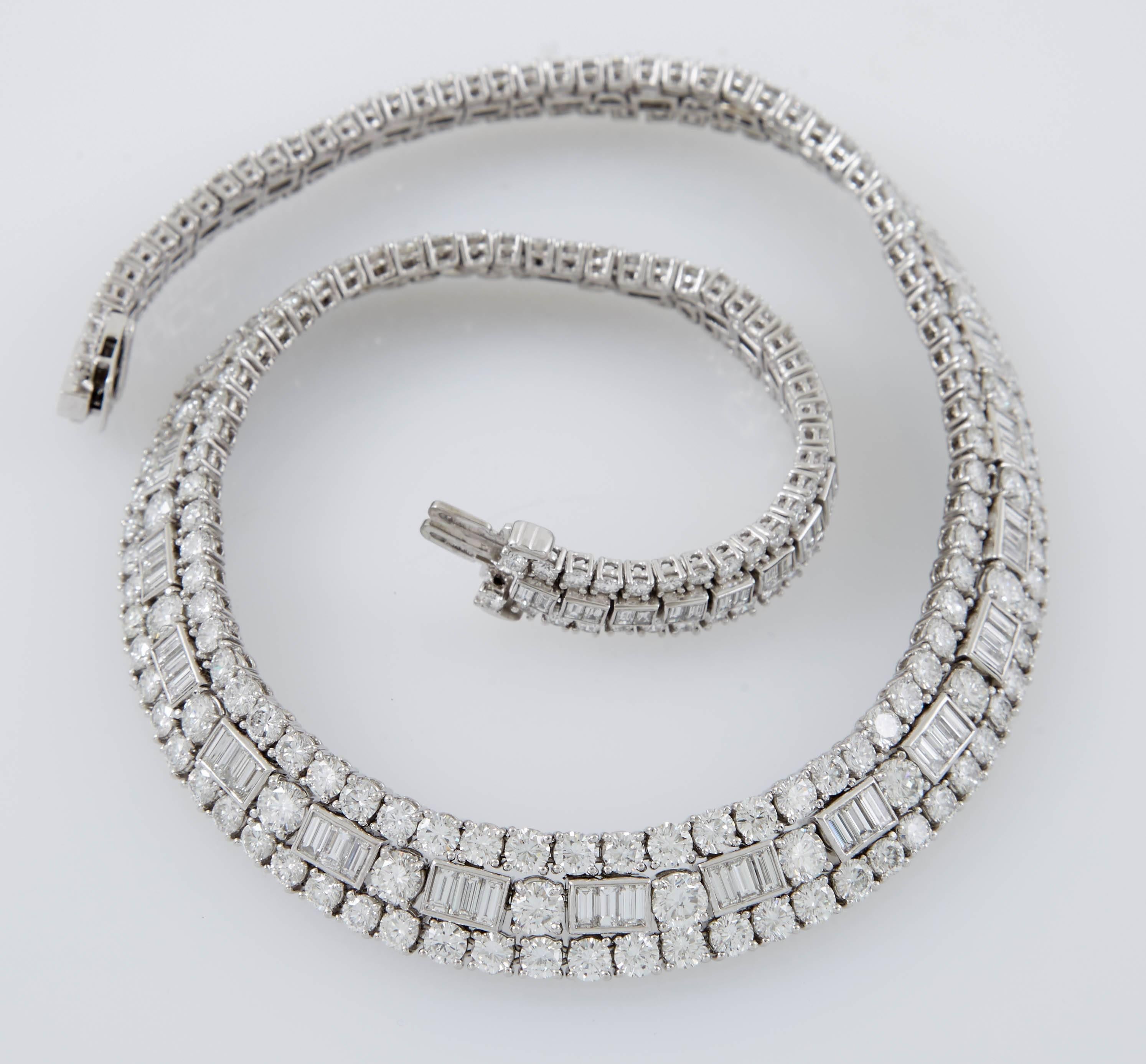 David Webb 48.00 Carat Diamond Necklace In Excellent Condition For Sale In New York, NY
