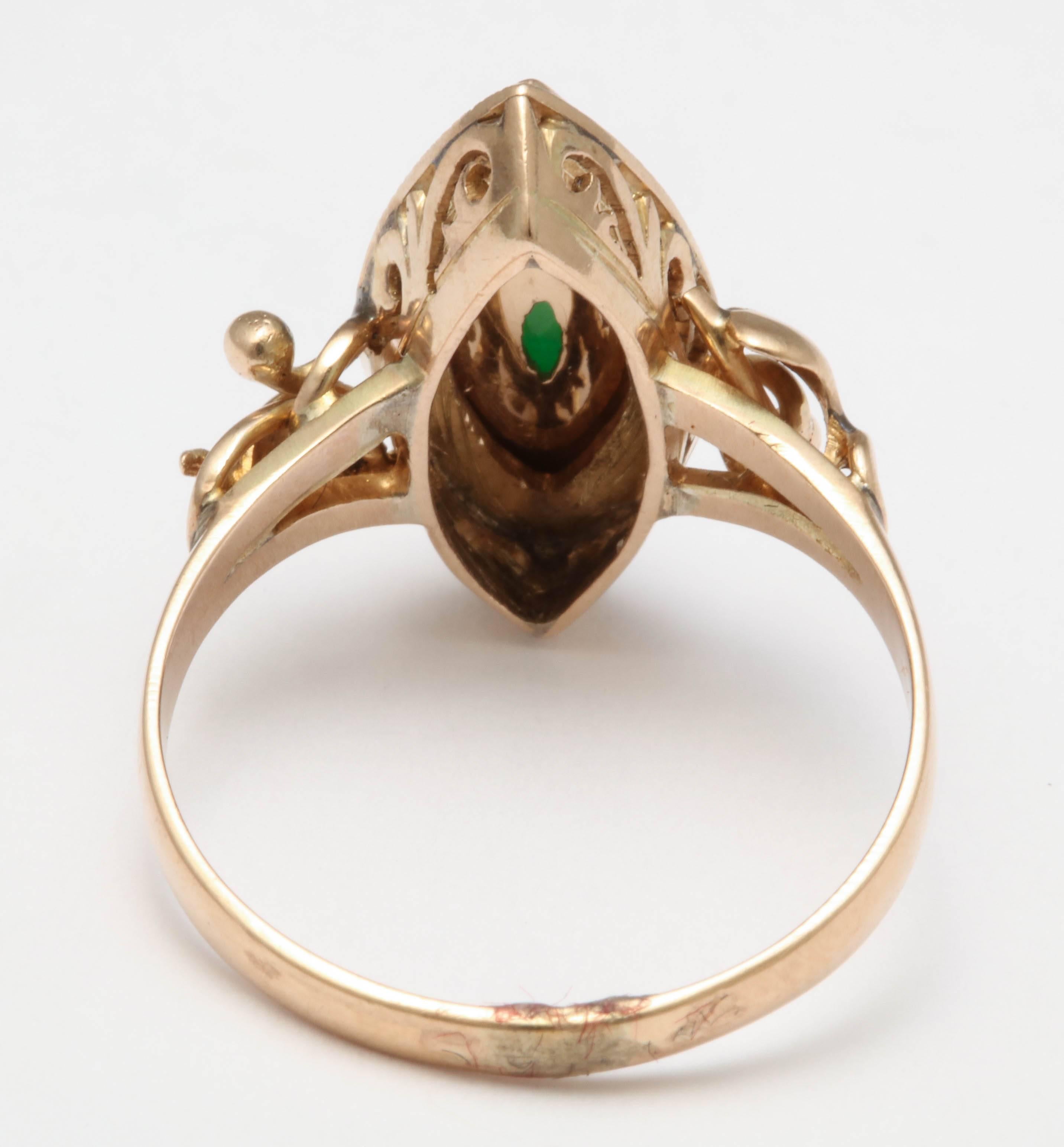 Art Nouveau Jade Ring 1