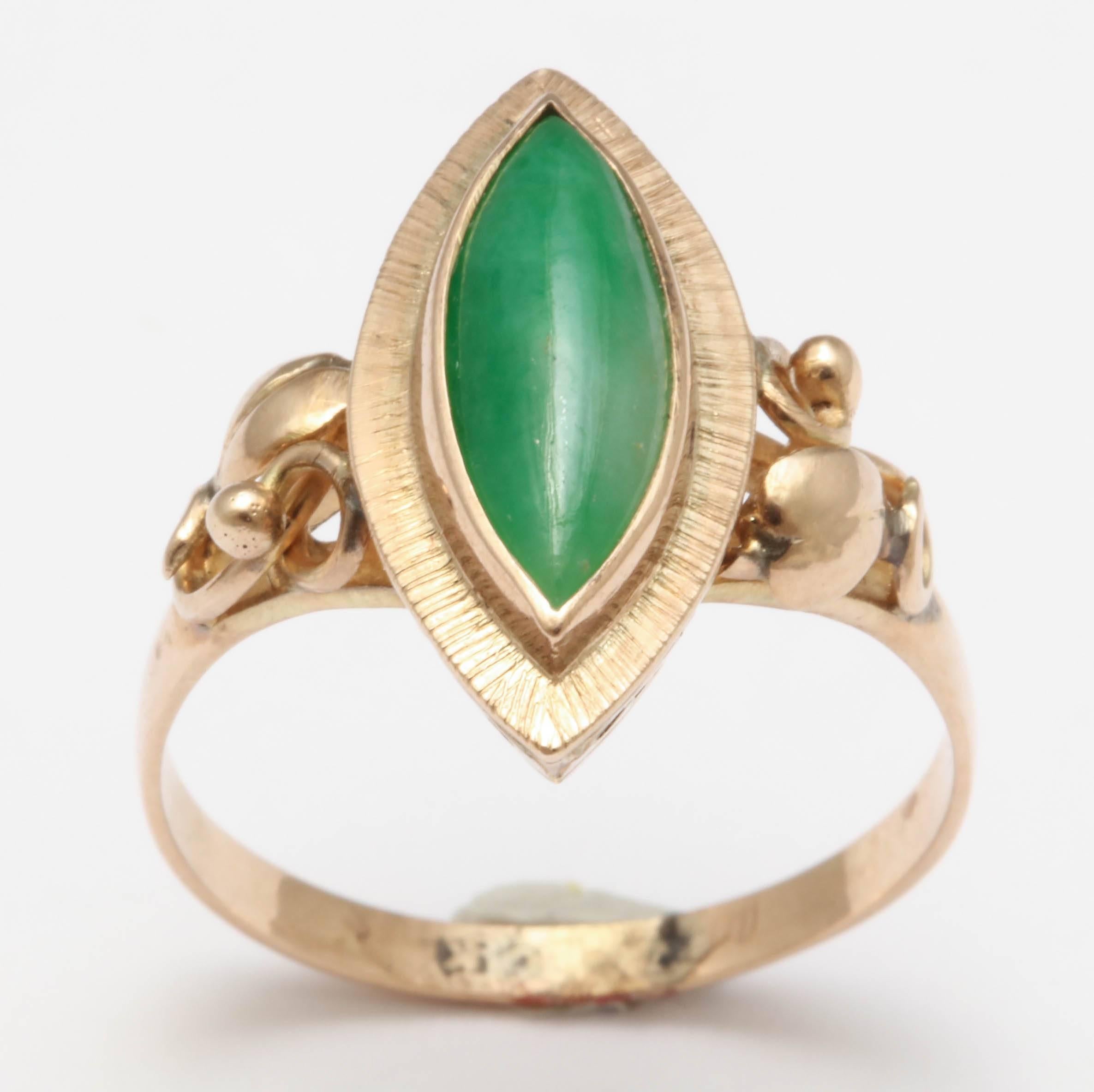Art Nouveau Jade Ring 2