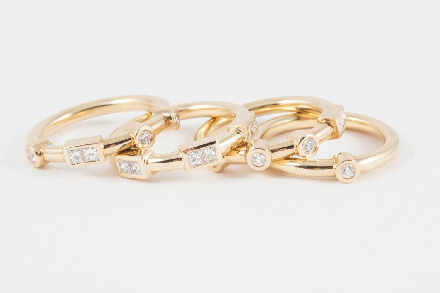 Contemporary 18K Yellow Gold 
