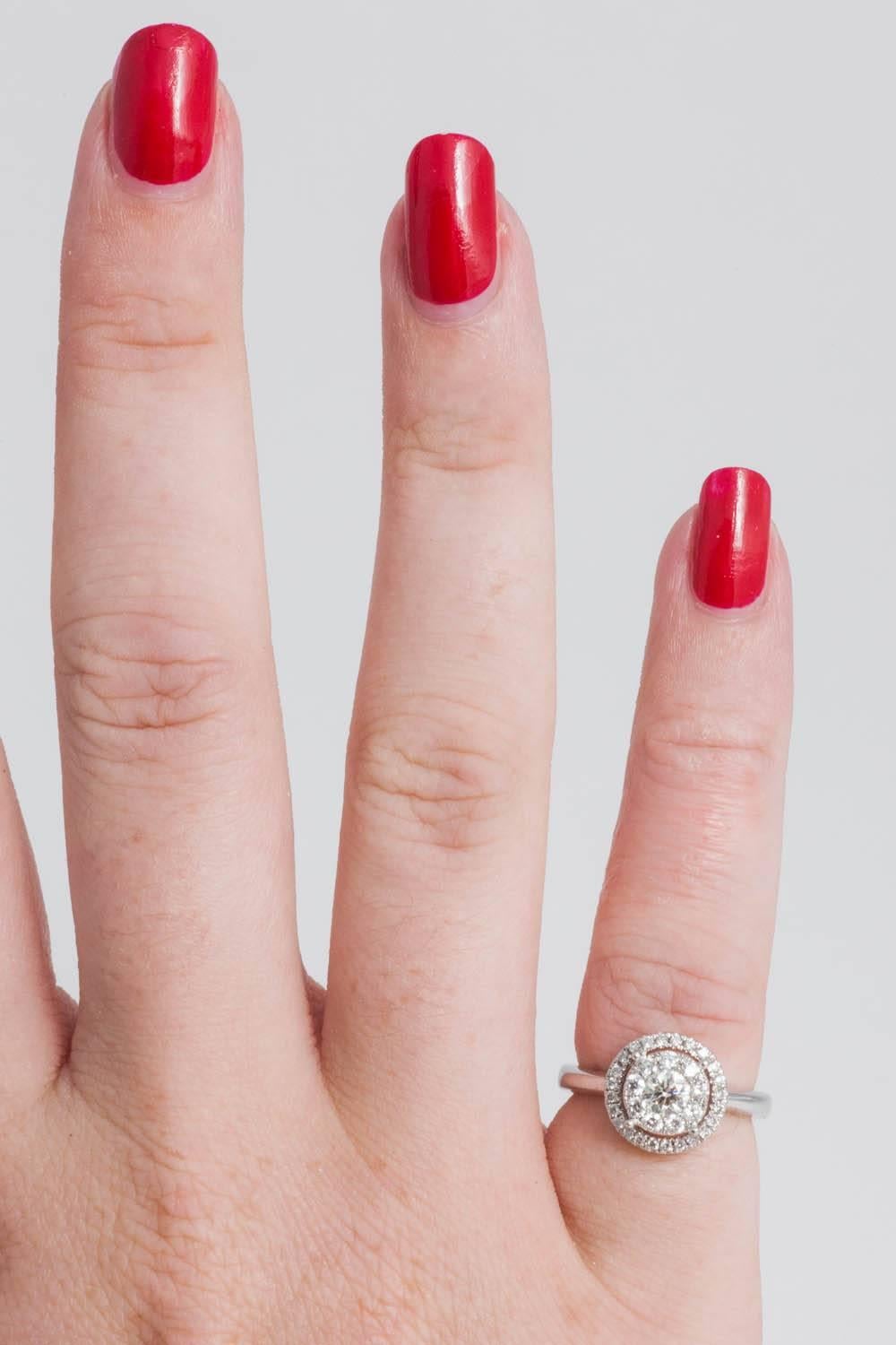 Women's Diamond Halo Ring For Sale
