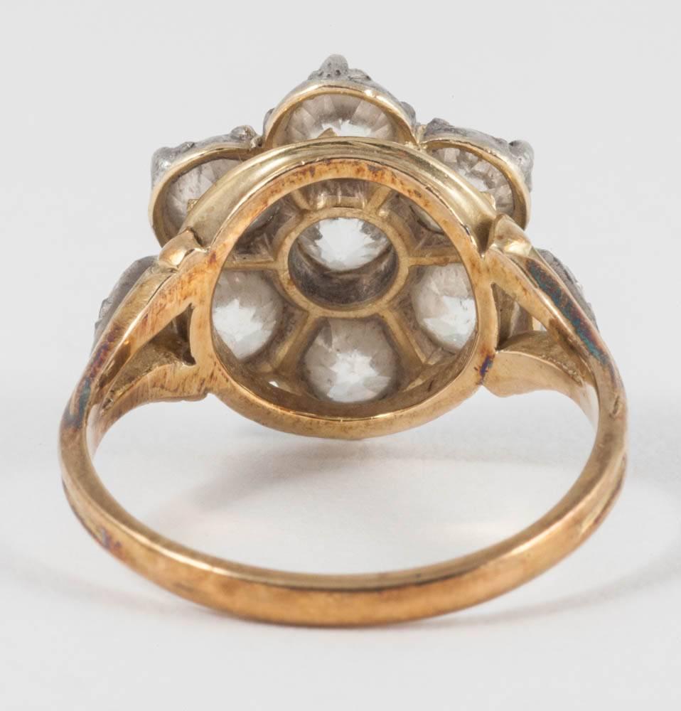 Women's Antique Victorian Diamond Cluster Ring   For Sale