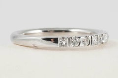 Platinum and Diamond Wedding Band Code by Edge, Binary Code Spells J and I