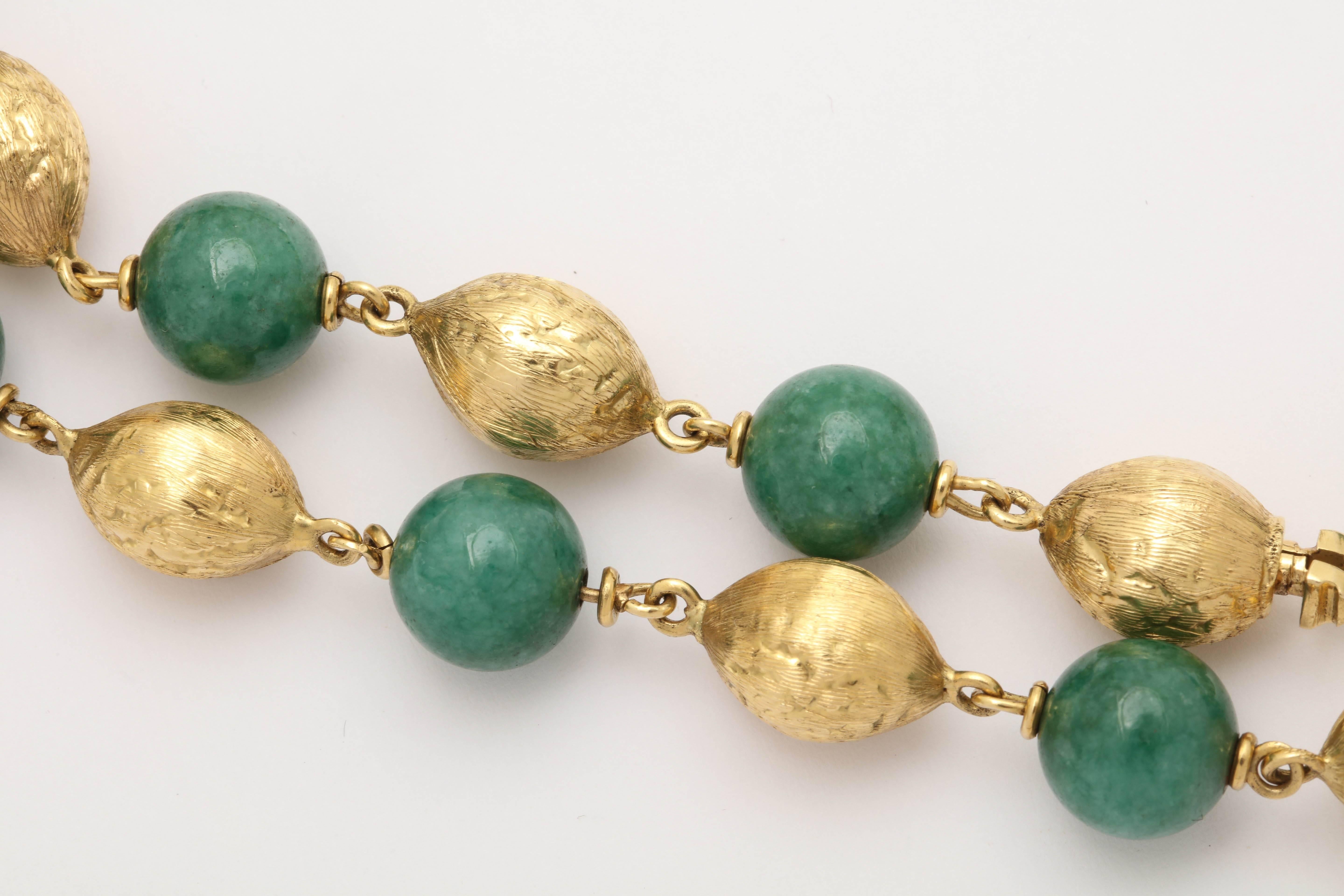 jade gold chain