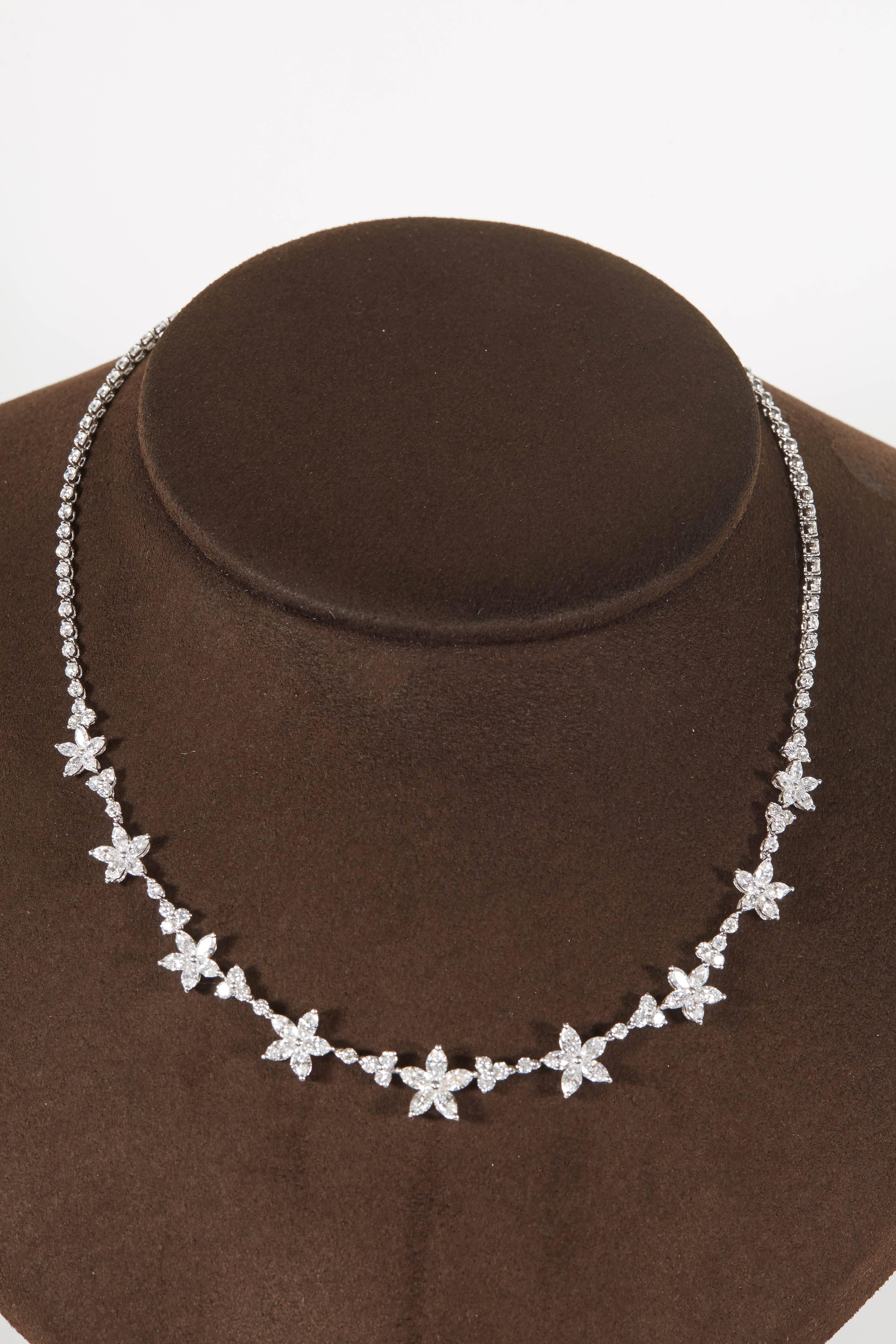 Marquise Cut Diamond Necklace