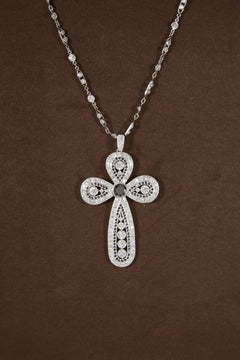 Handmade Diamond Cross on Diamond Chain
