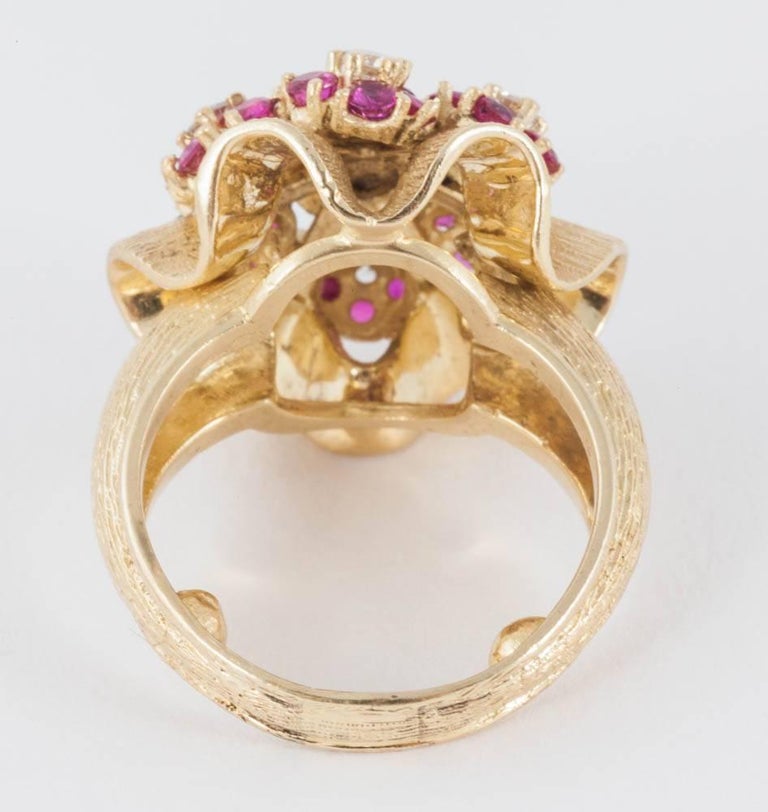 Ruby and Diamond Dress Ring by Ben Rosenfeld For Sale at 1stDibs