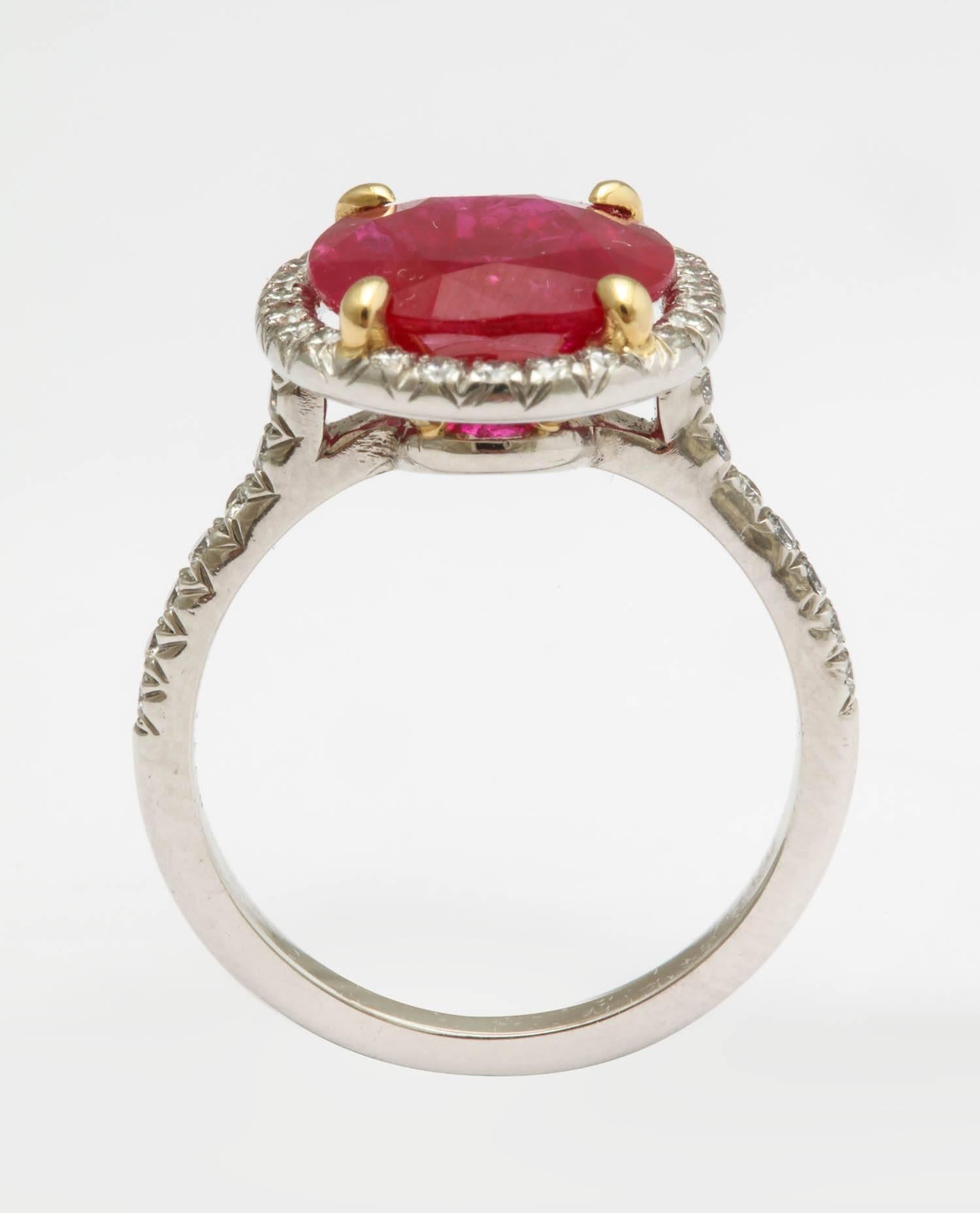 Ruby and Diamond Ring In New Condition In New York, NY