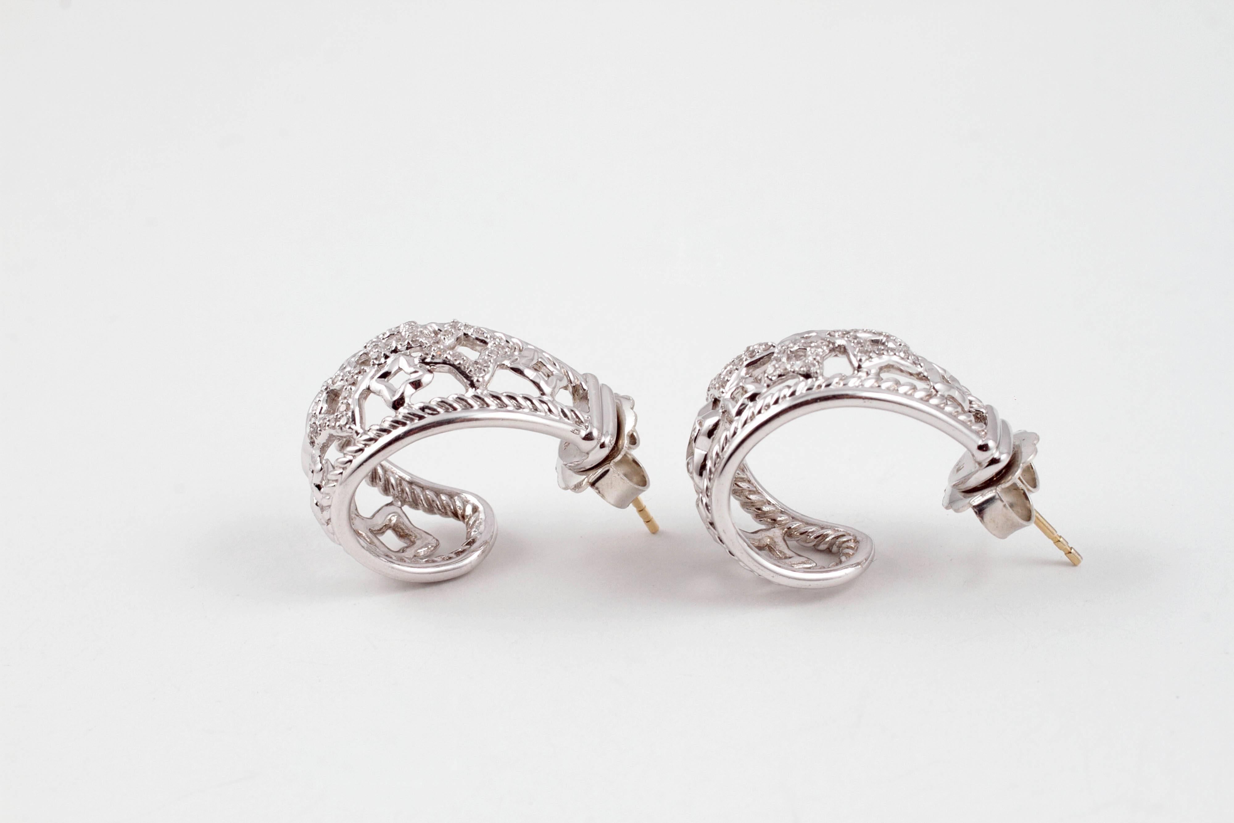 Women's David Yurman Diamond Quatrefoil Earrings