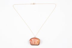 14 Karat Yellow Gold Shell Cameo Pendant