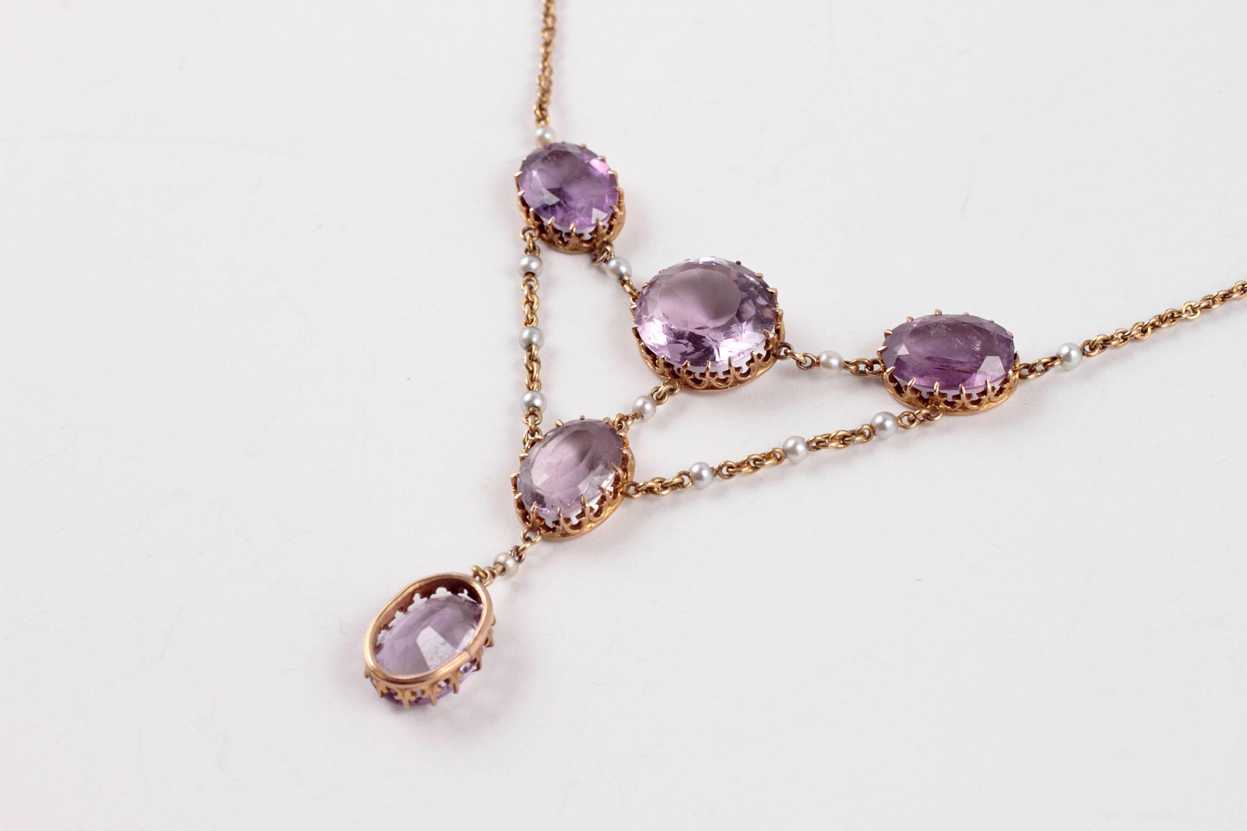 edwardian amethyst necklace