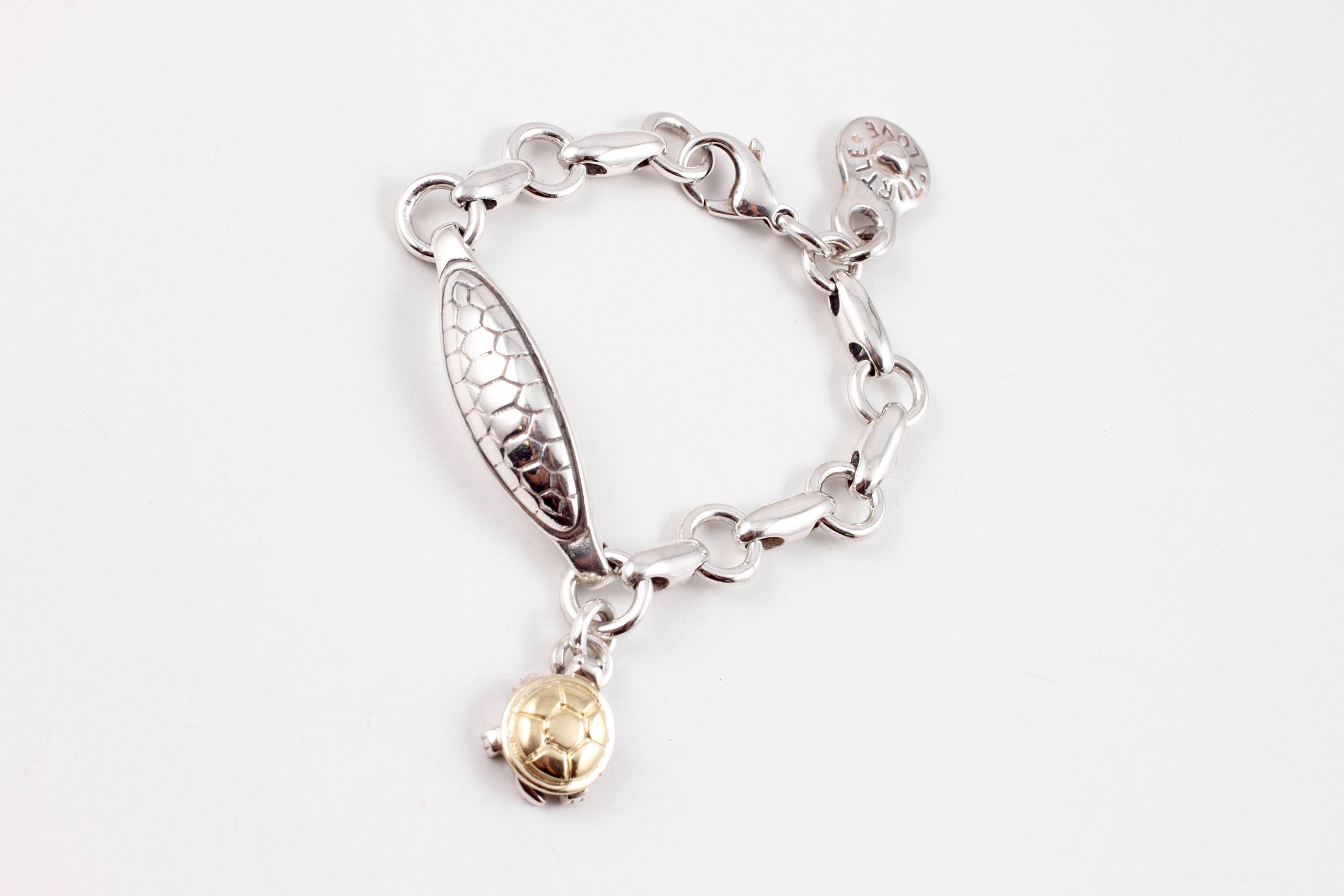 How fun is this 7 inch sterling silver ID bracelet by Sarah Jane for Saint?  Especially if you are a fan of turtles?  Great for any age!