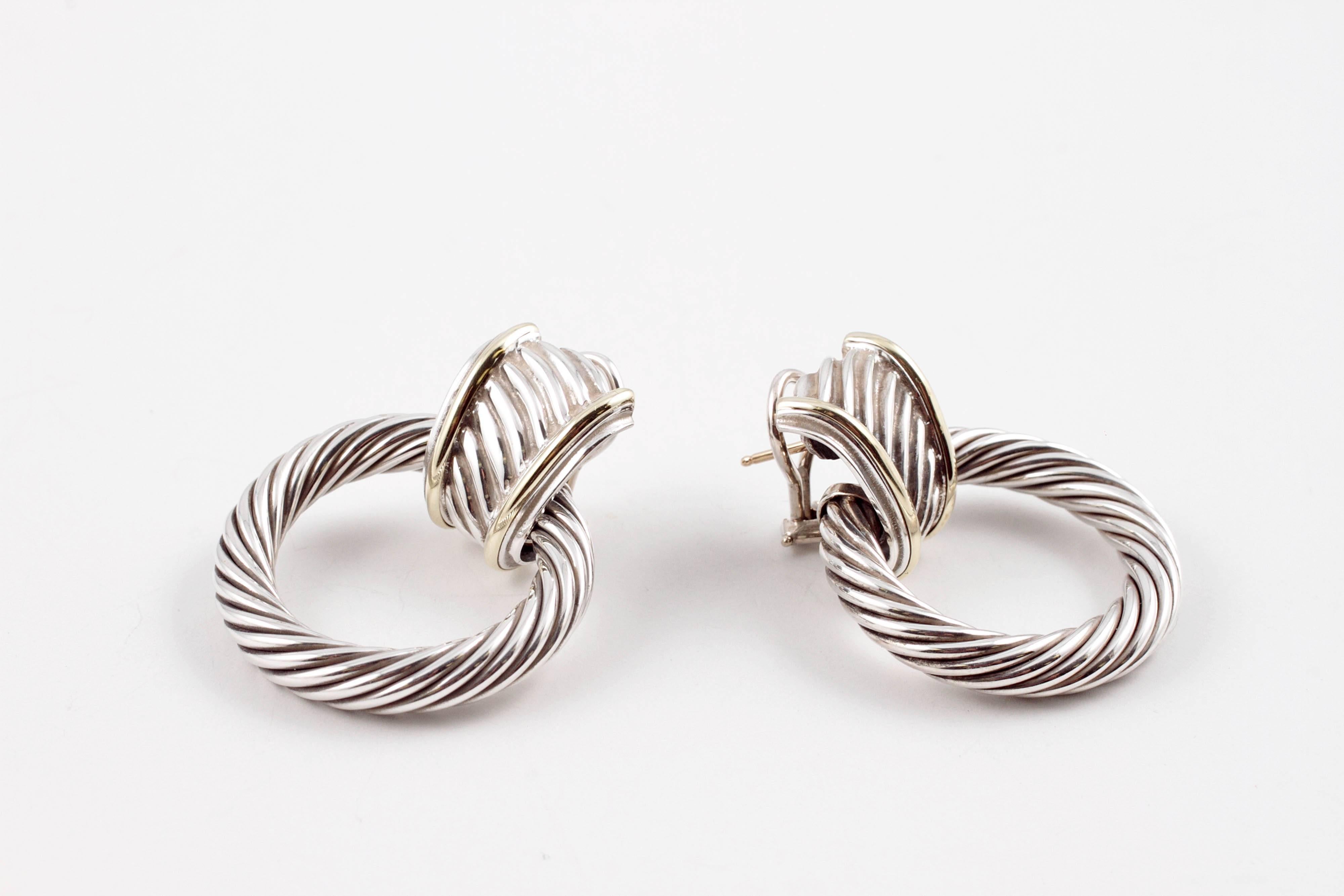 Always a classic - you can't go wrong with Yurman Thoroughbred doorknocker earrings!  These are with pierced/clip backs!