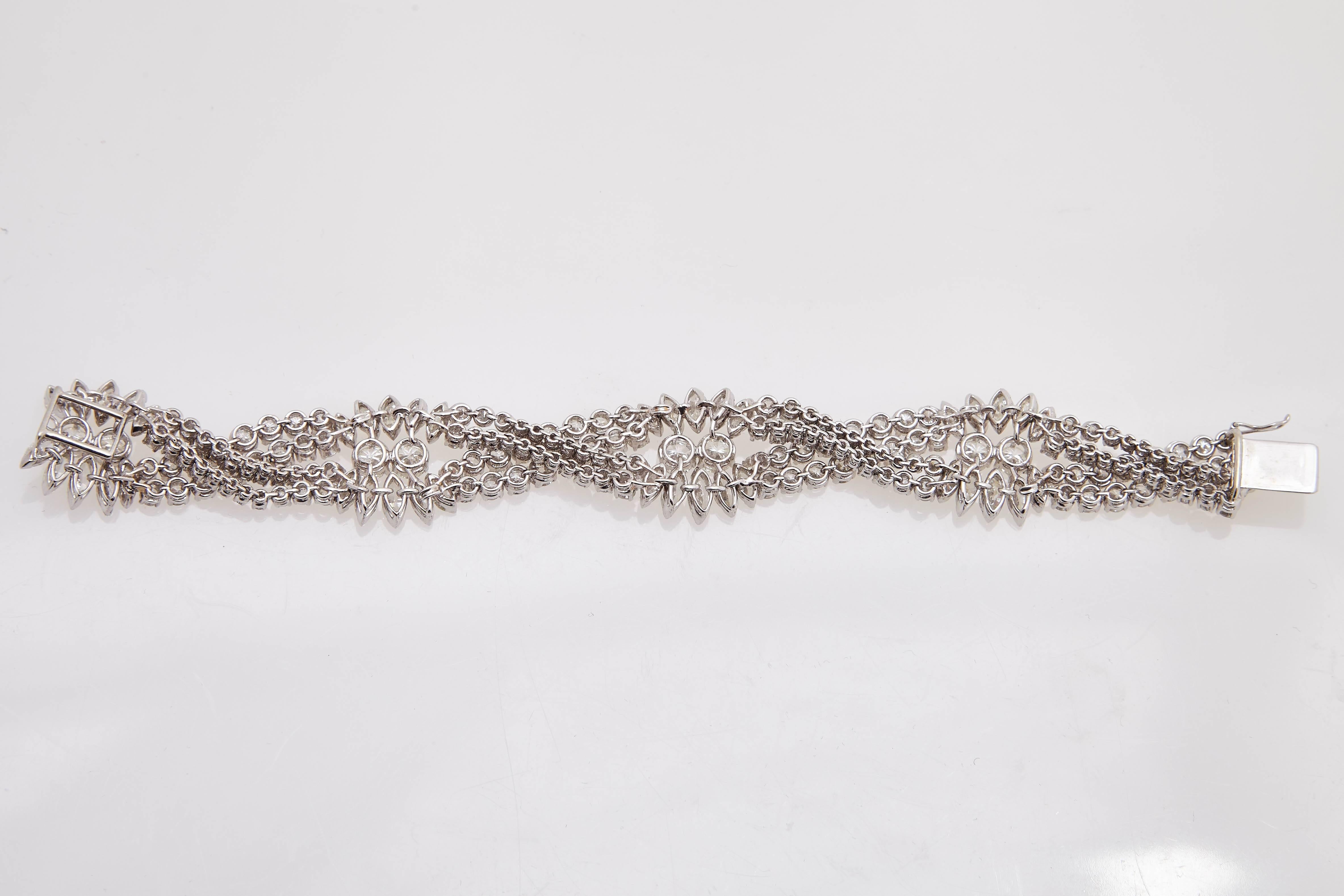 Platin-Armband mit Diamant im Zustand „Hervorragend“ im Angebot in New York, NY