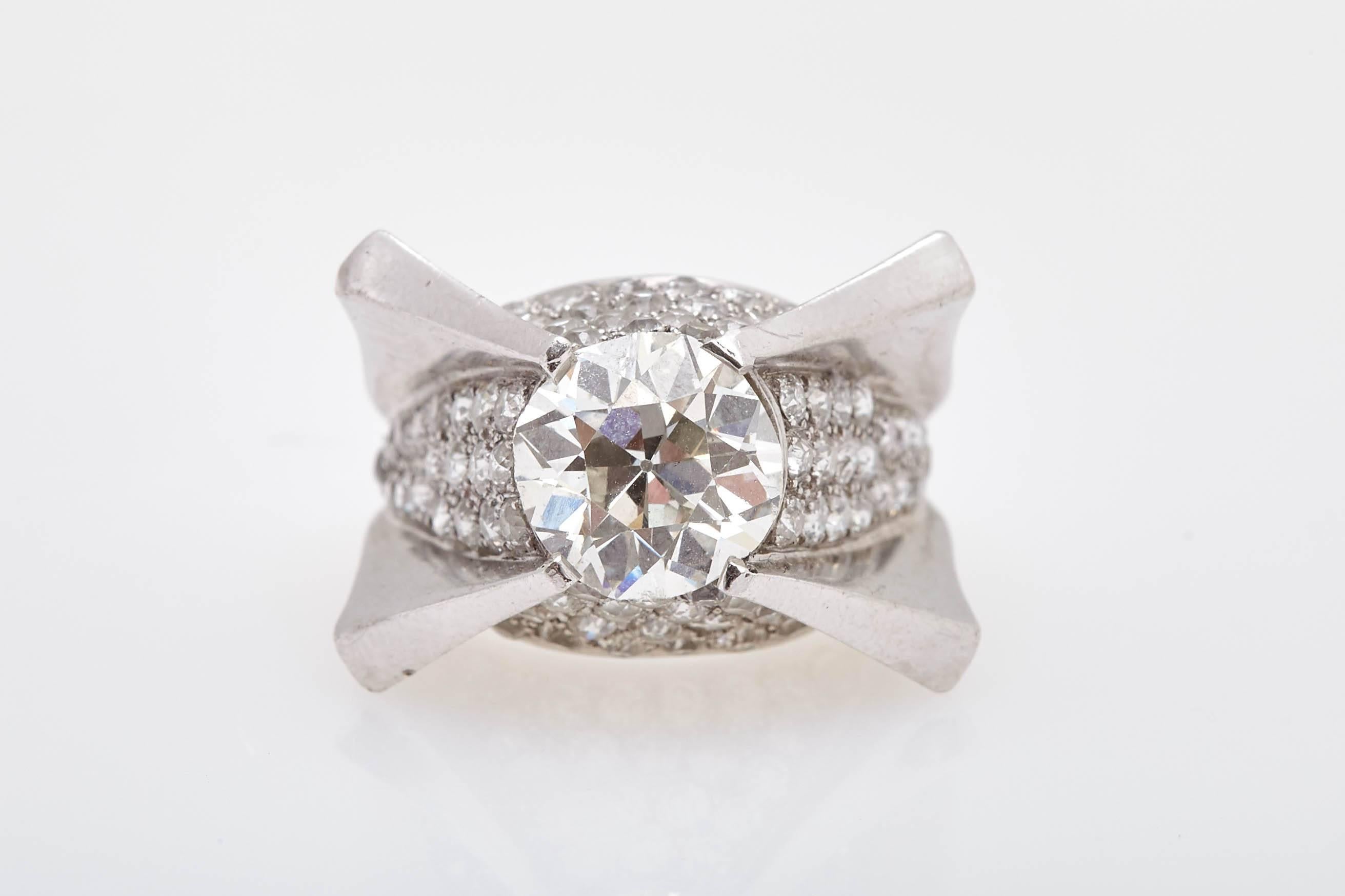 Women's Diamond Cocktail Ring For Sale