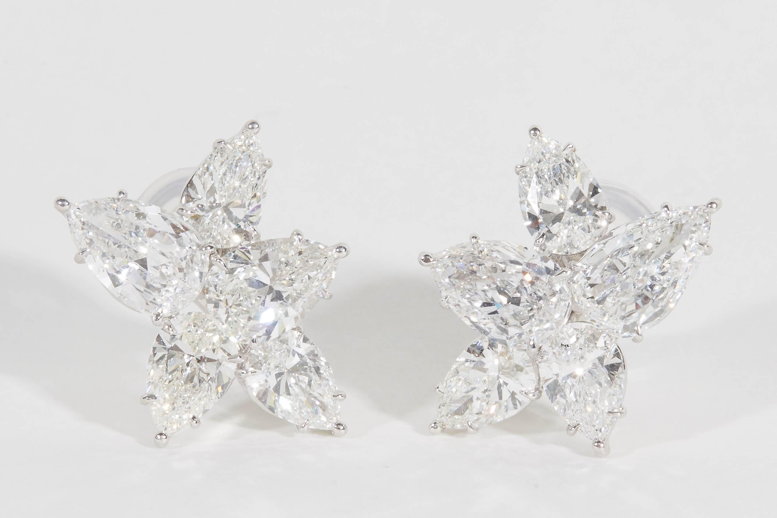 Diamond Cluster Earrings For Sale 1