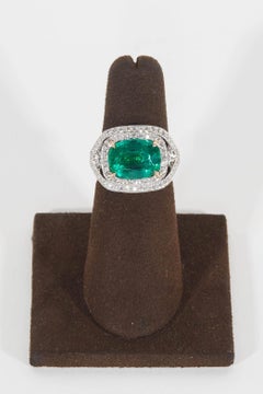 Emerald and Diamond Ring