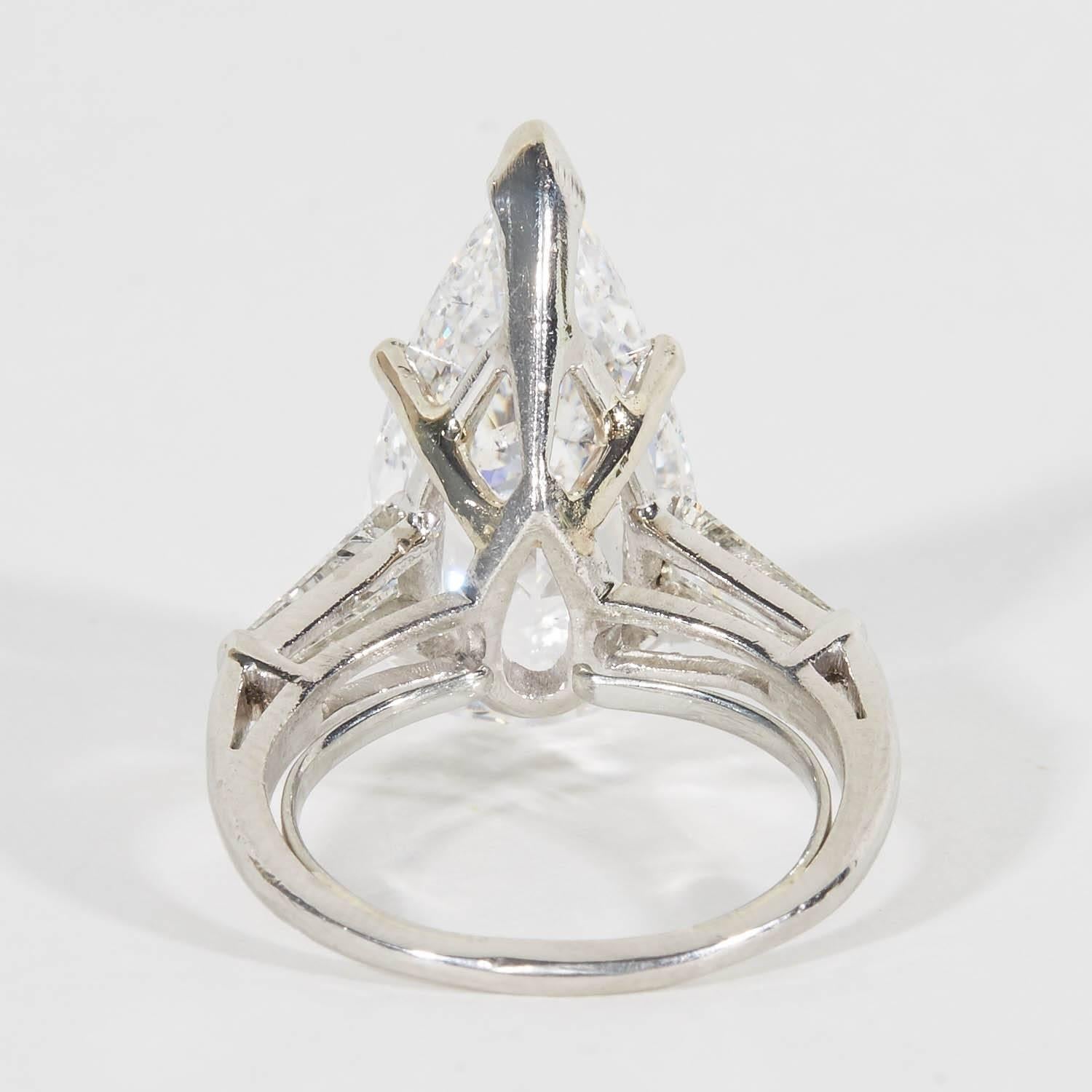 8 Carat GIA Certified Pear Shape Engagement Ring In Excellent Condition In New York, NY