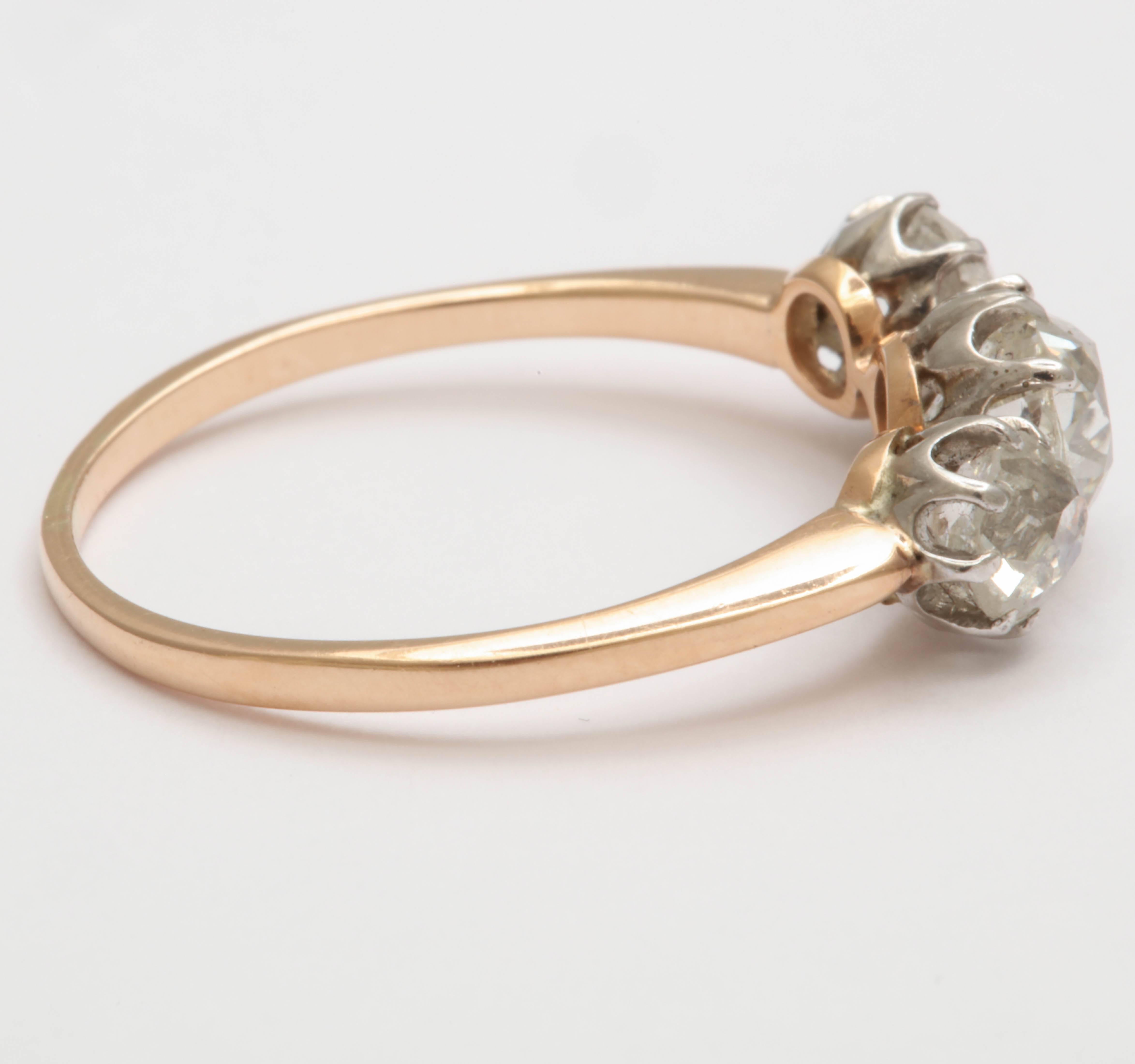 Women's 1.32 Carat Victorian Old Mine Cut Diamond Ring