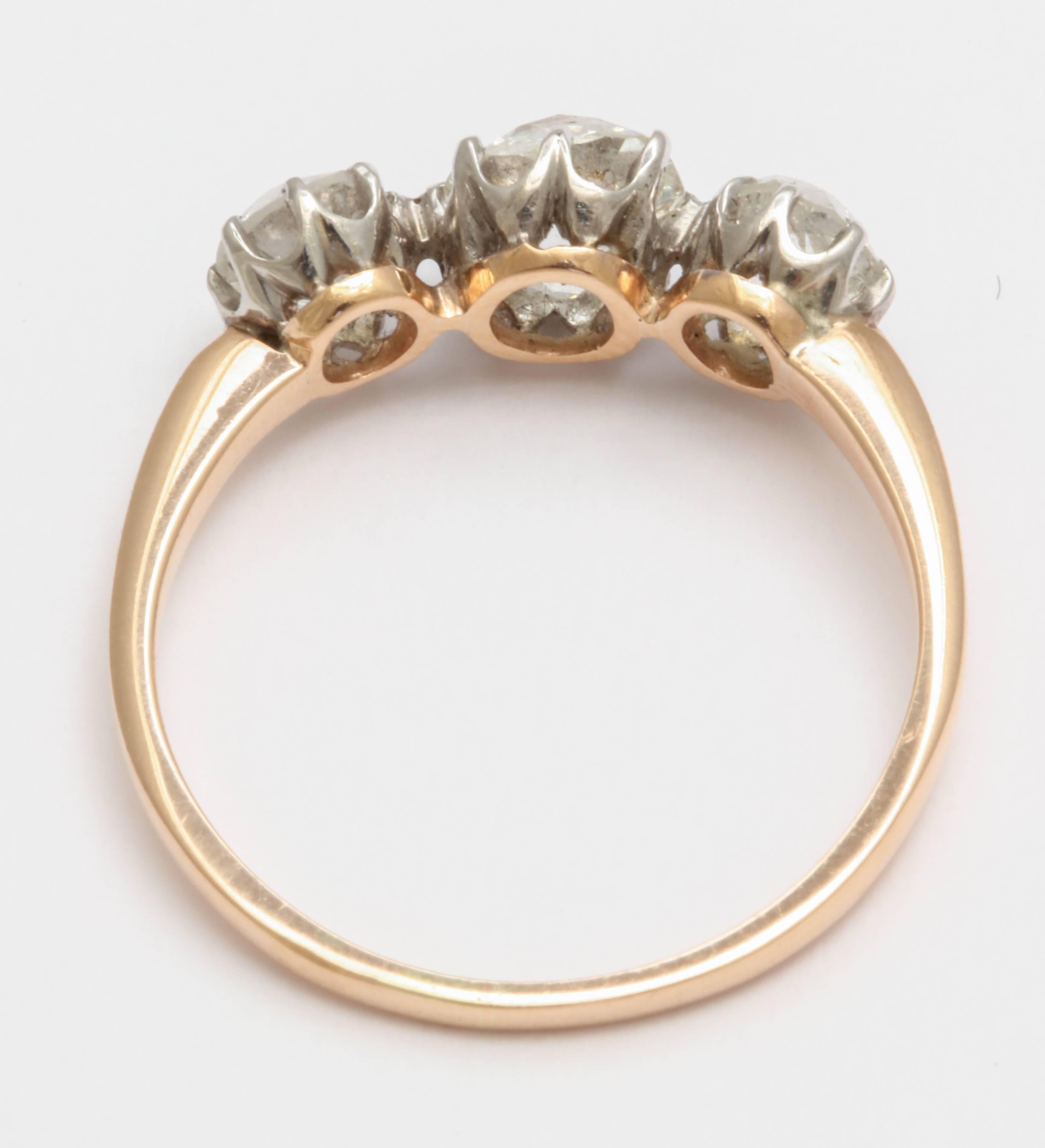 1.32 Carat Victorian Old Mine Cut Diamond Ring 1