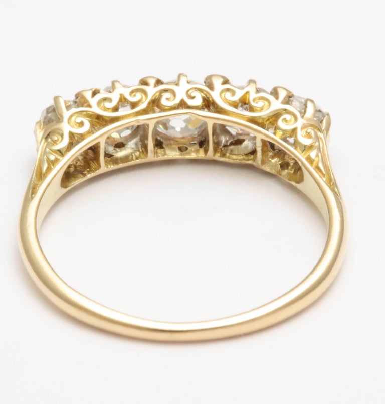 Victorian Five-Stone Diamond Ring For Sale at 1stDibs | victorian 5 ...