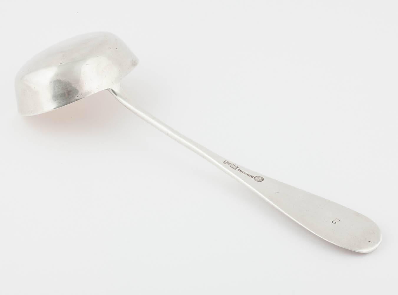 Russian Silver Alexander II Borsht Ladle by Khlebnikov, Moscow, 1879 In Good Condition In St. Catharines, ON