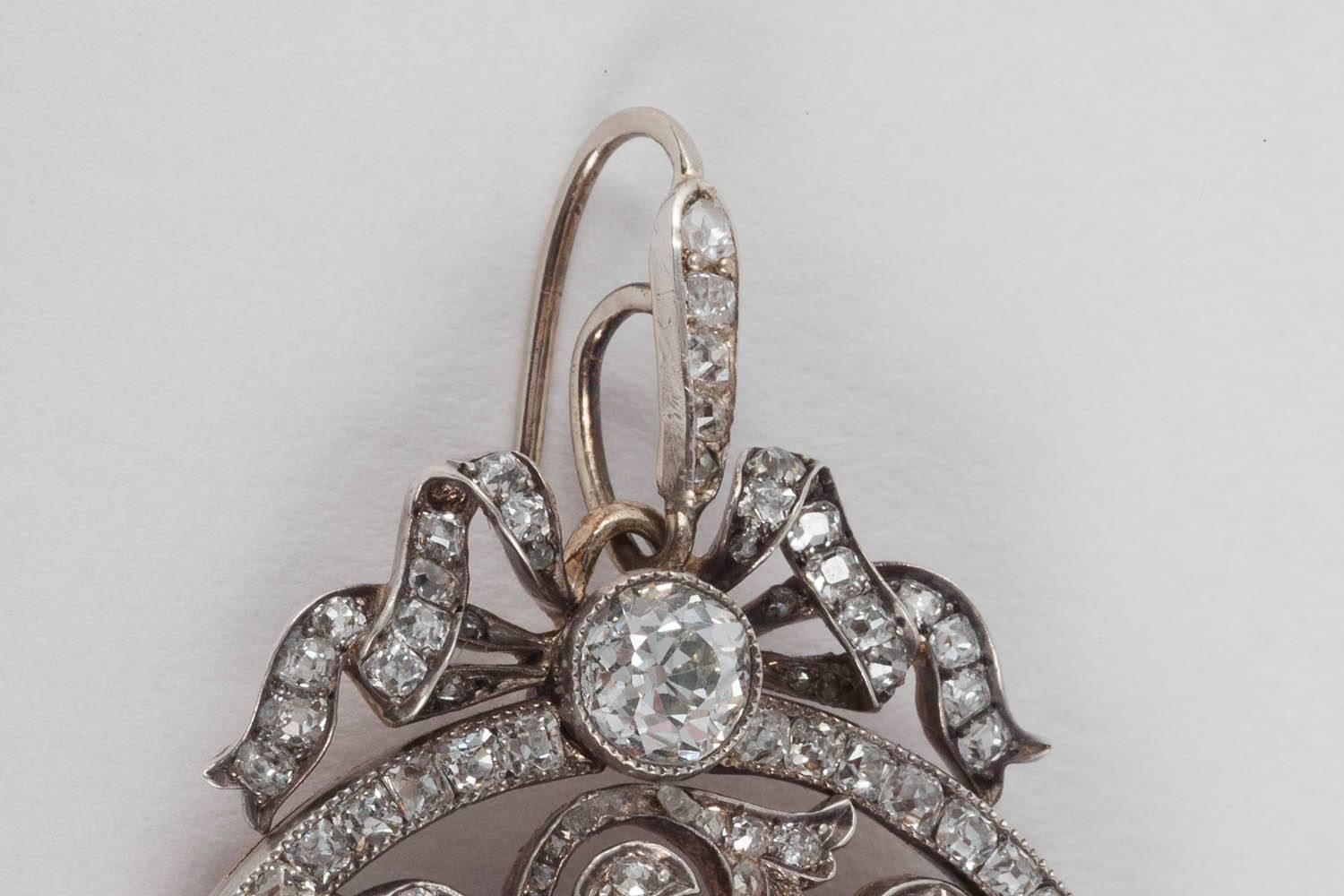 Oval Cut Faberge Moscow 1899  Sapp and Diamond Pendant - Serious offers invited