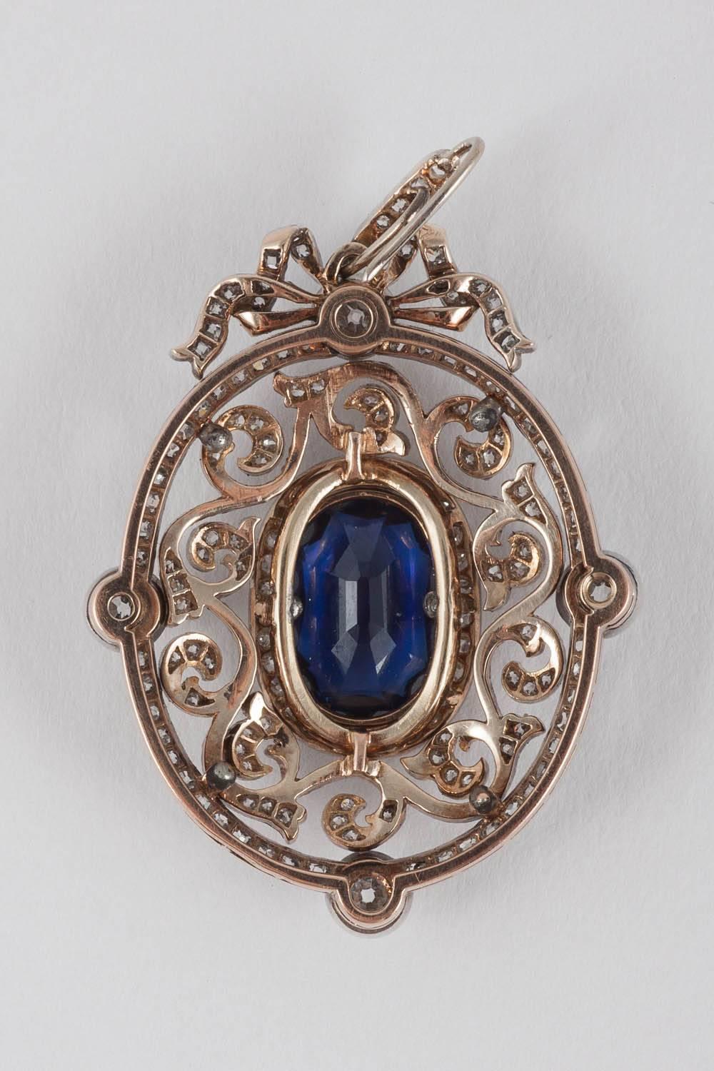 Women's Faberge Moscow 1899  Sapp and Diamond Pendant - Serious offers invited